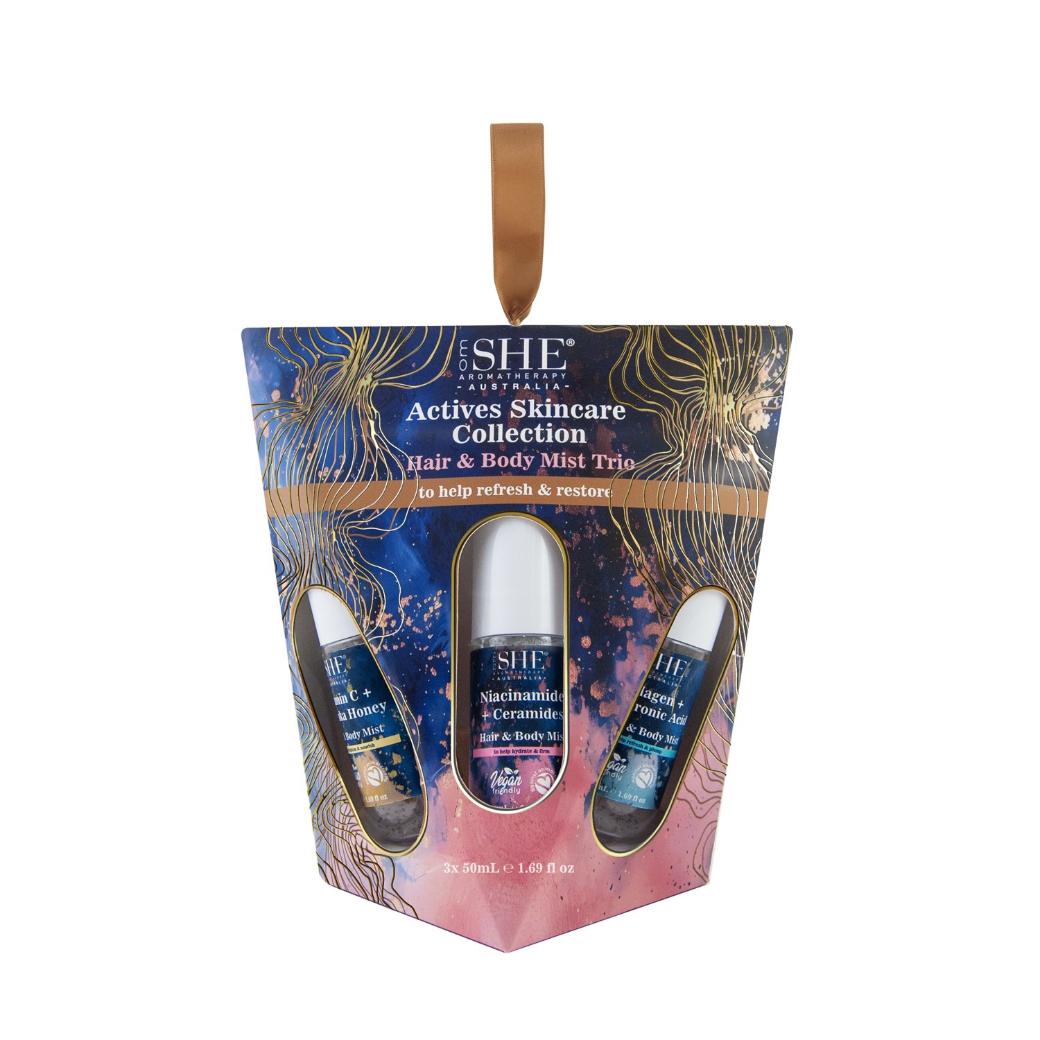 She Aromatherapy Active Hair & Body Mist Trio 3 piece
