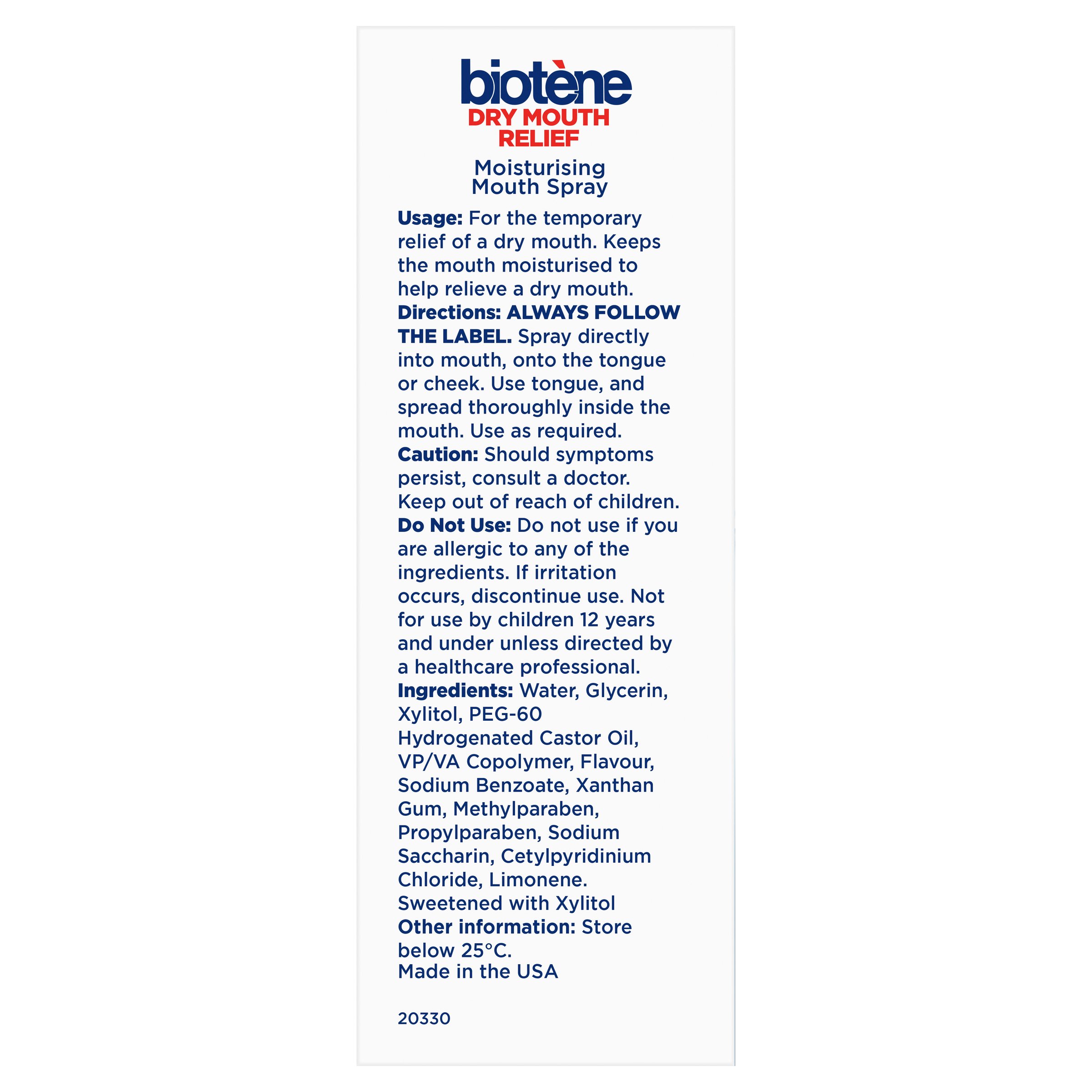 Biotene Moisturising Mouth Spray 50ml - Image 2
