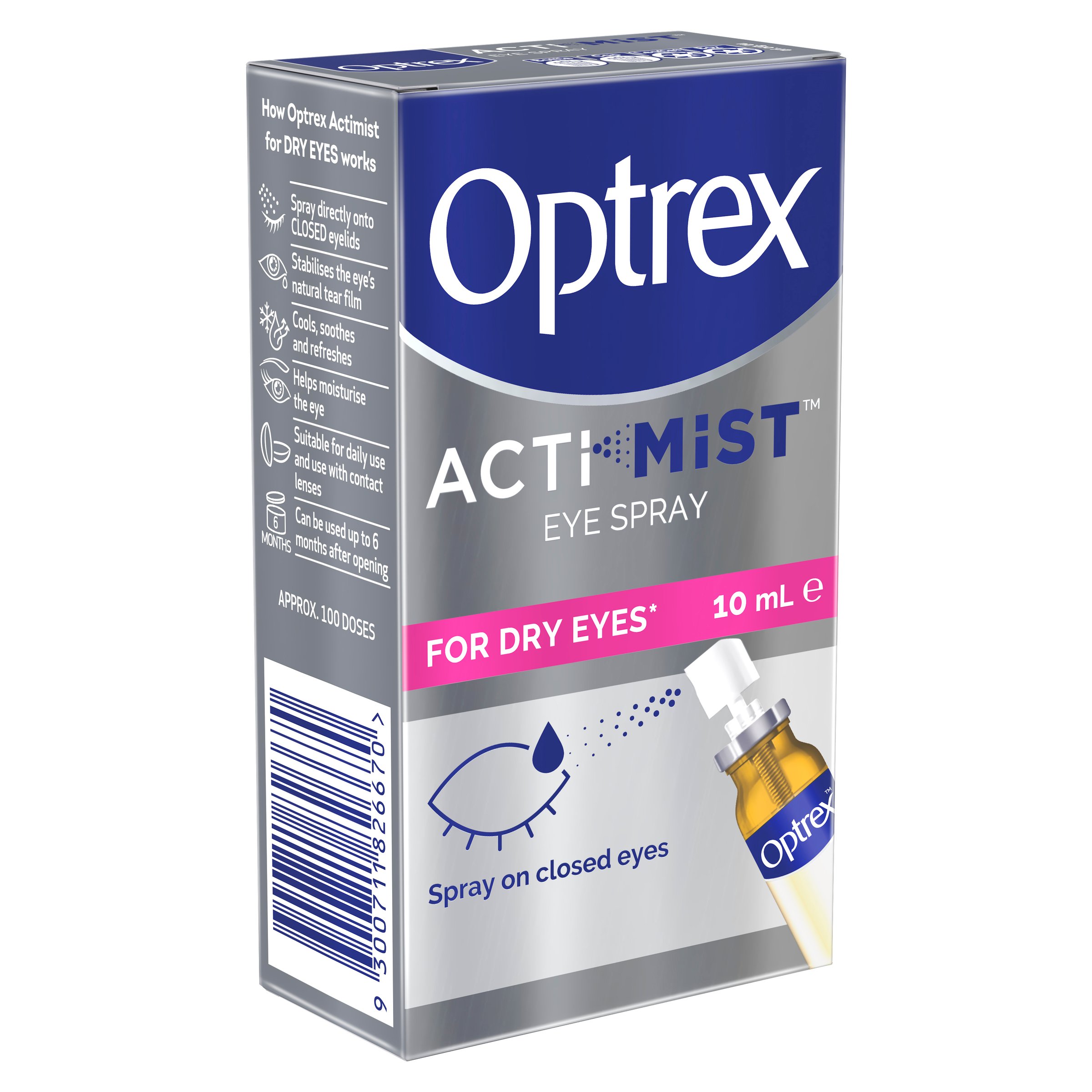 Optrex Actimist 2 in 1 Eye Spray For Dry & Irritated Eyes 10ml - Image 6