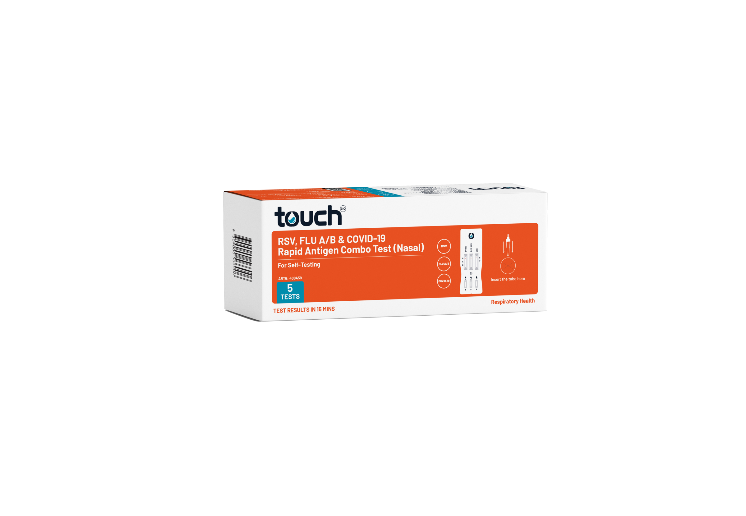 TouchBio RSV, Flu A/B & COVID-19 Rapid Antigen Self-Testing Kit 5 pack - Image 3