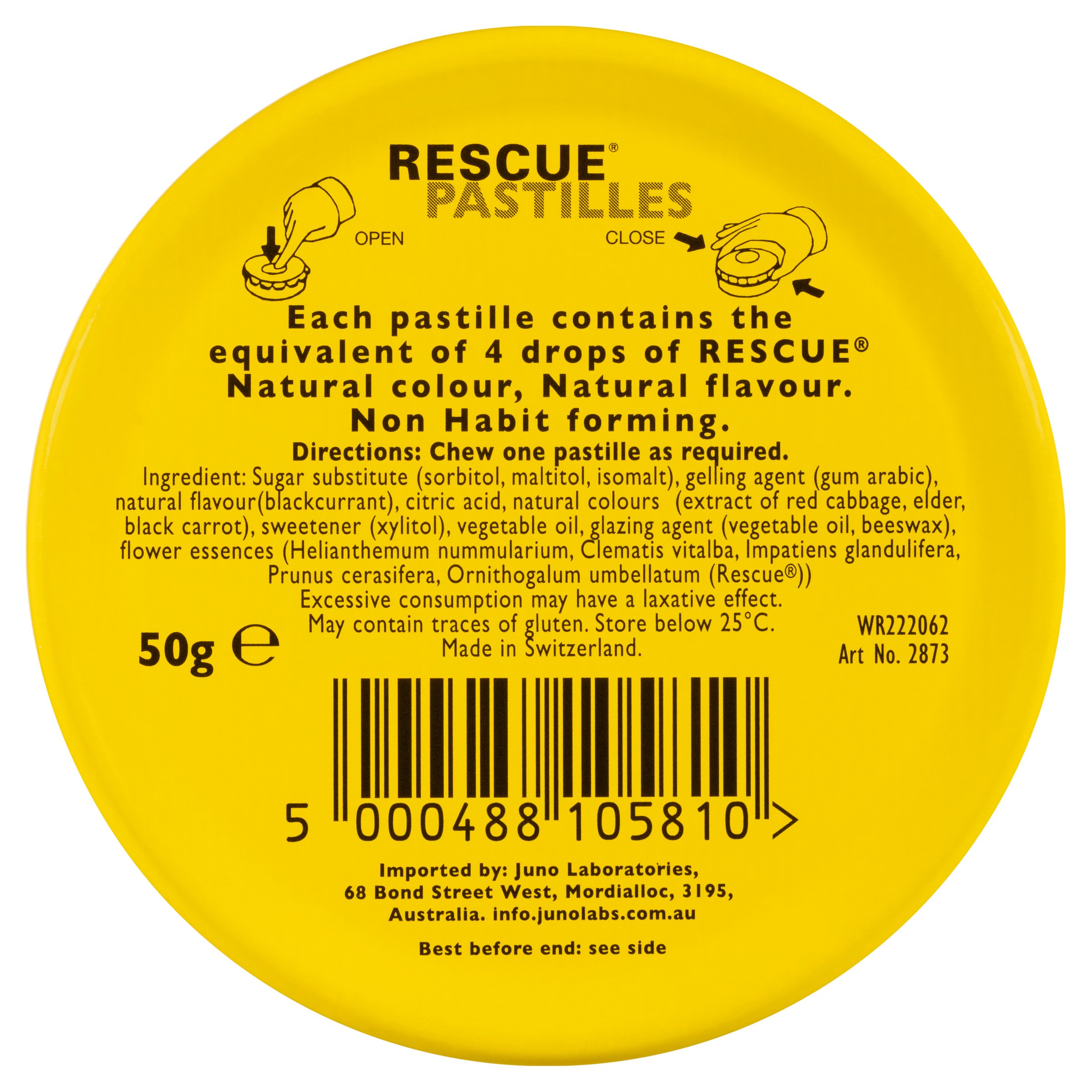 Rescue Remedy Pastilles Blackcurrant 50g - Image 2