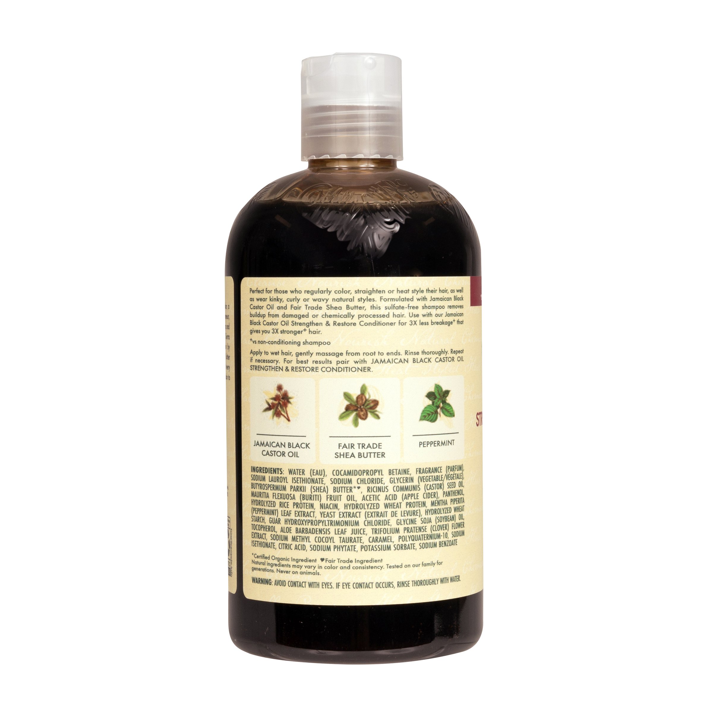 SheaMoisture Jamaican Black Castor Oil Strengthen & Restore Shampoo 384ml - Image 2