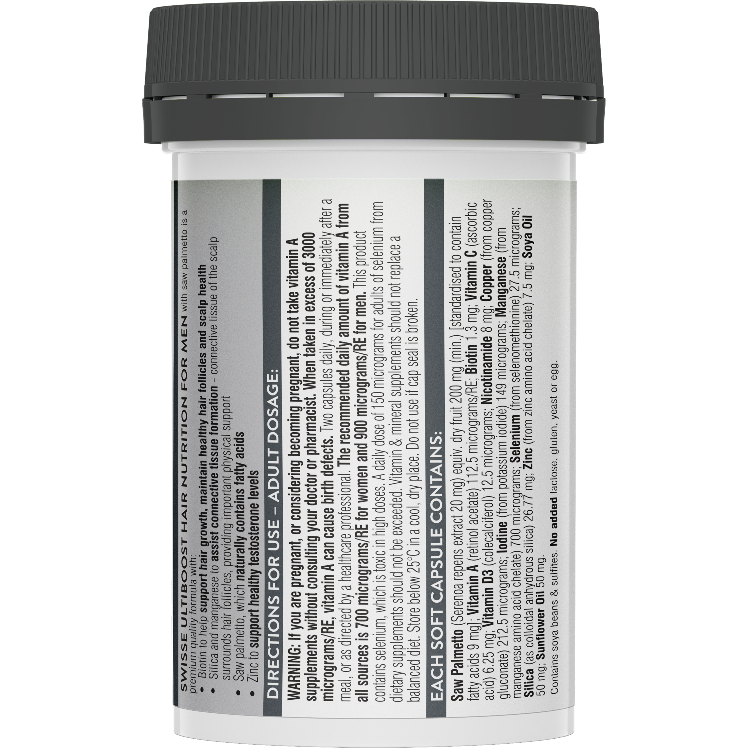 Swisse Ultiboost Hair Nutrition Men 60 capsules - Image 2