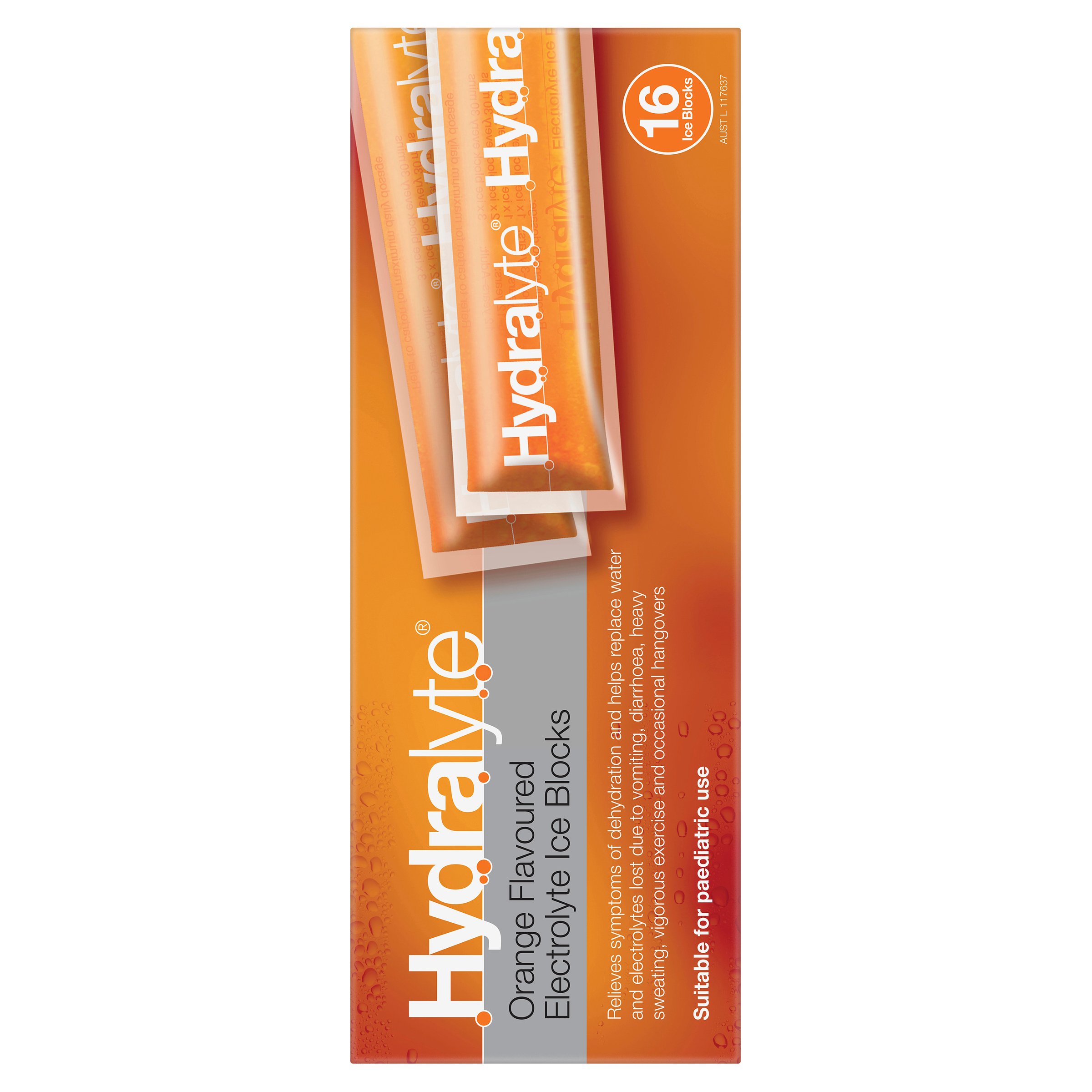 Hydralyte Ice Block Orange Flavoured 16 pack - Image 2
