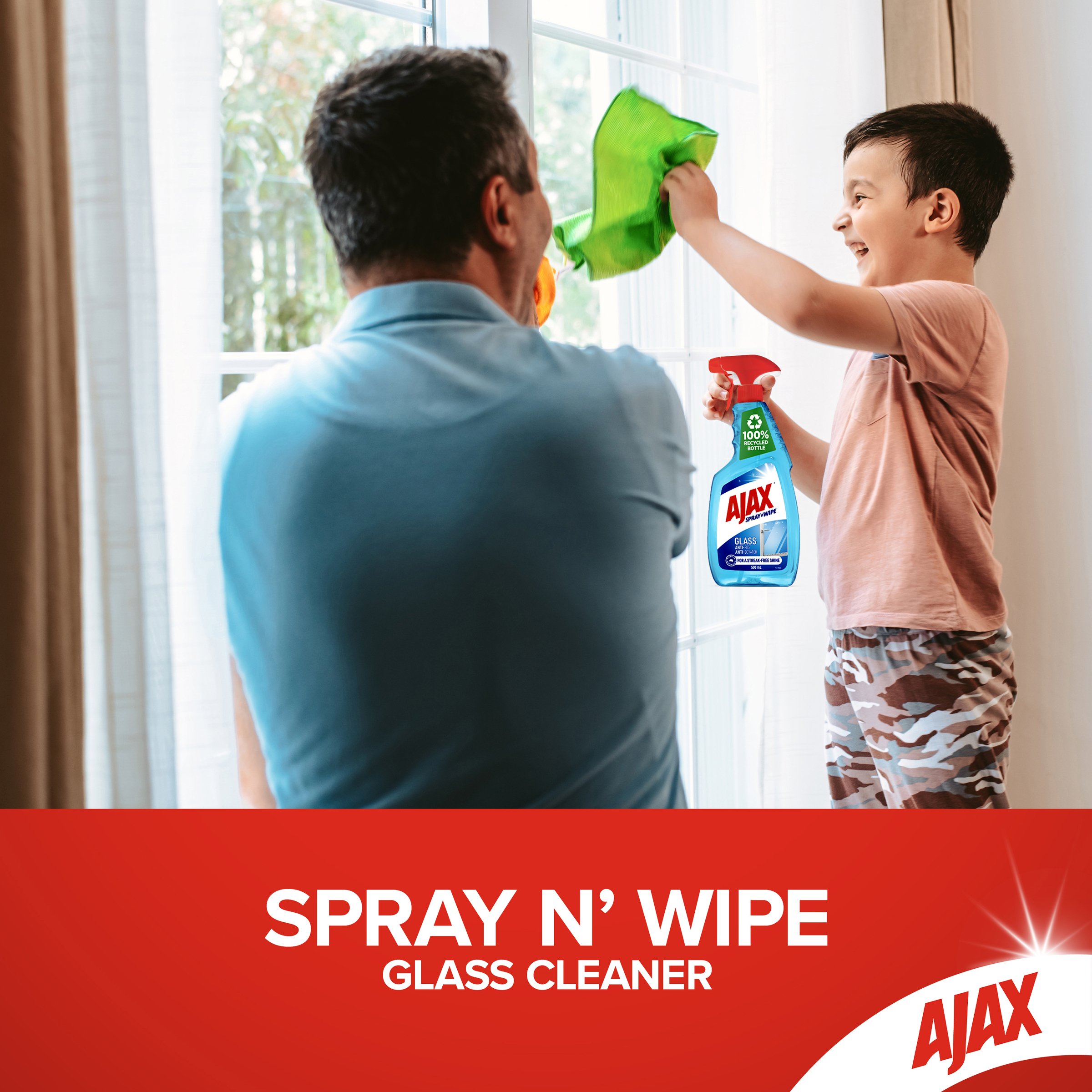 Ajax Spray n Wipe Glass Trigger 500ml - Image 6