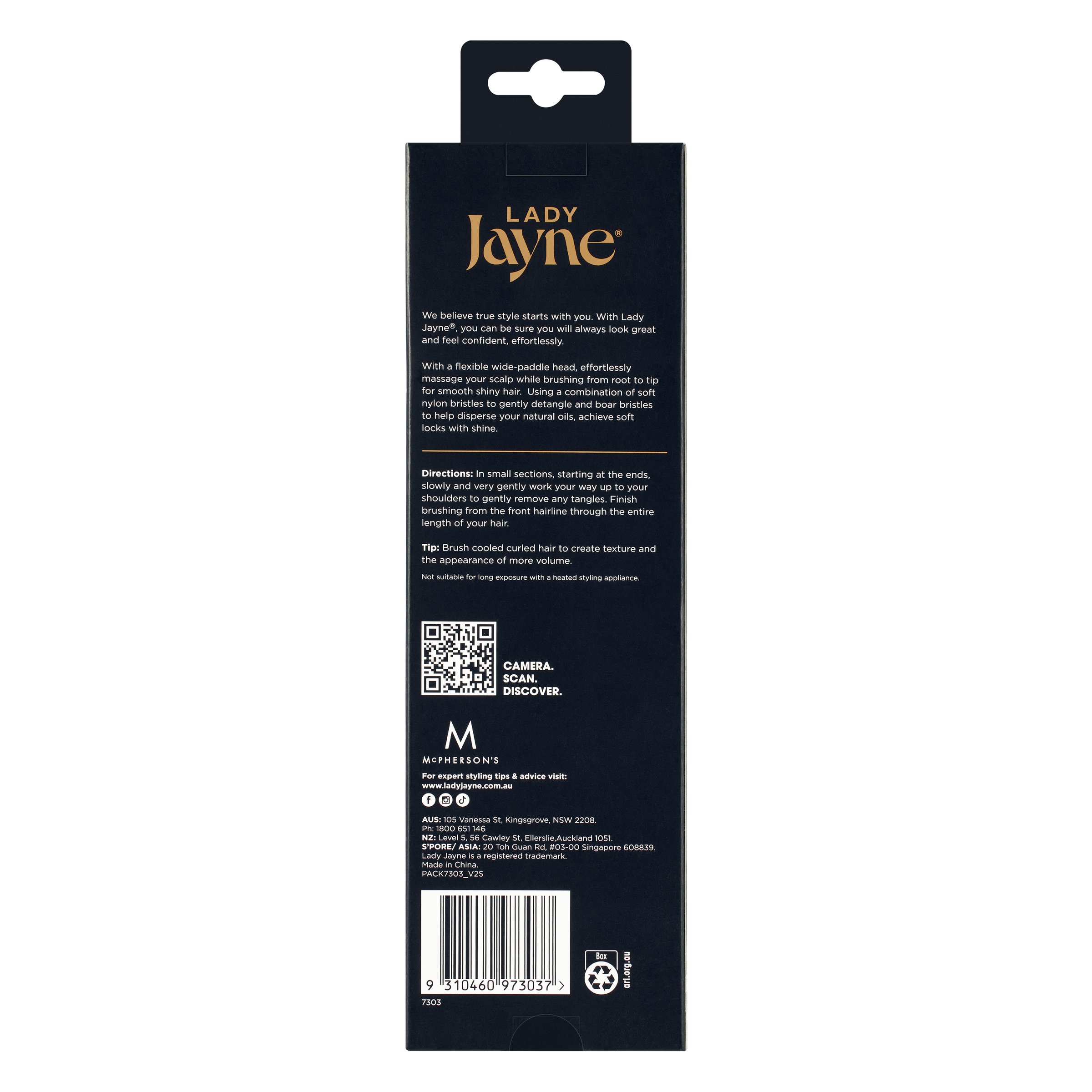 Lady Jayne Paddle Brush 1 each - Image 2