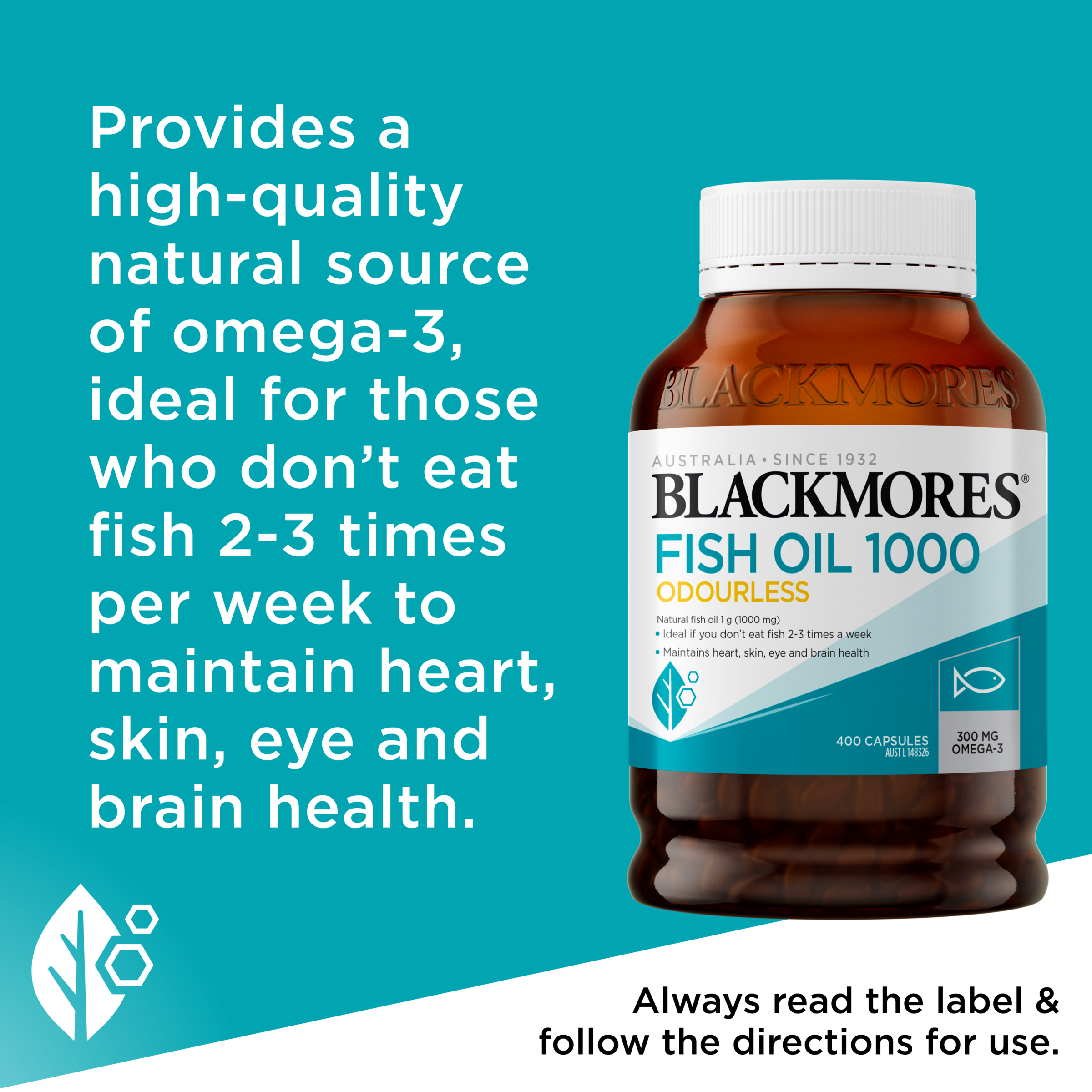 Blackmores Odourless Fish Oil 1000 - 400 Capsules - Image 6
