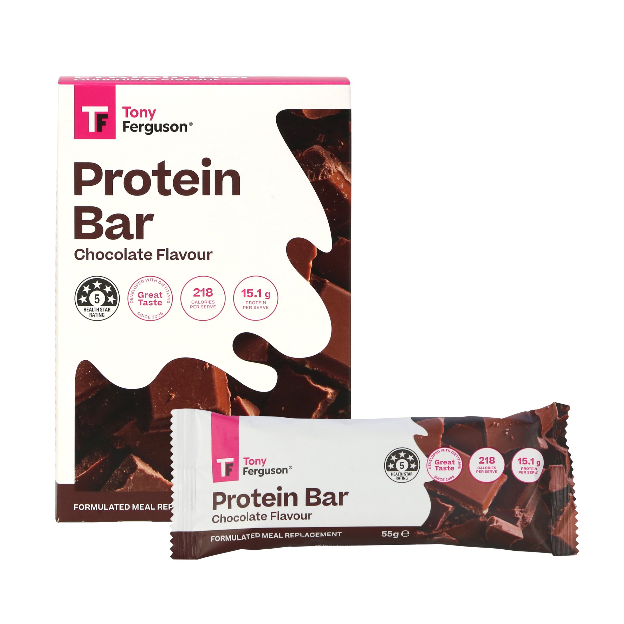 Tony Ferguson Protein Meal Replacement Chocolate Bar 6 pack - Image 3