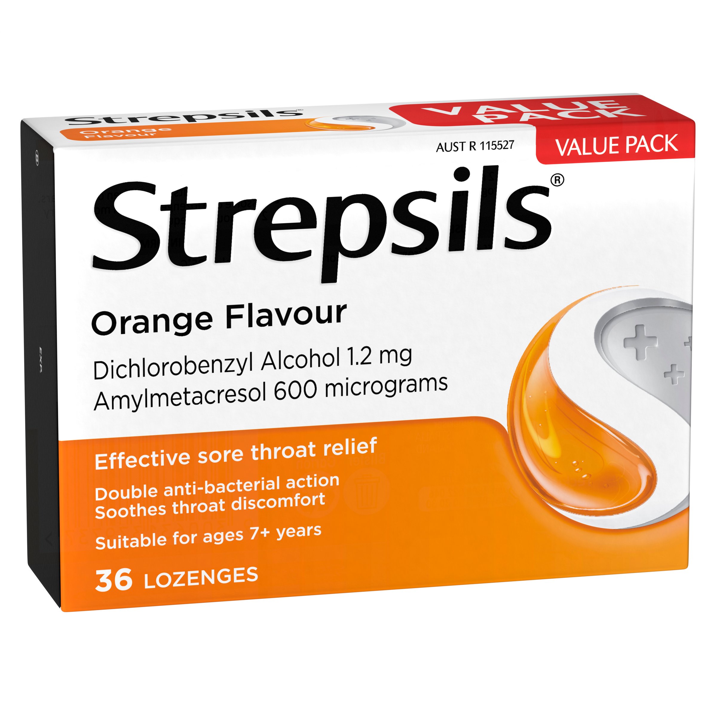 Strepsils Orange Double Antibacterial Action 36 lozenges - Image 3