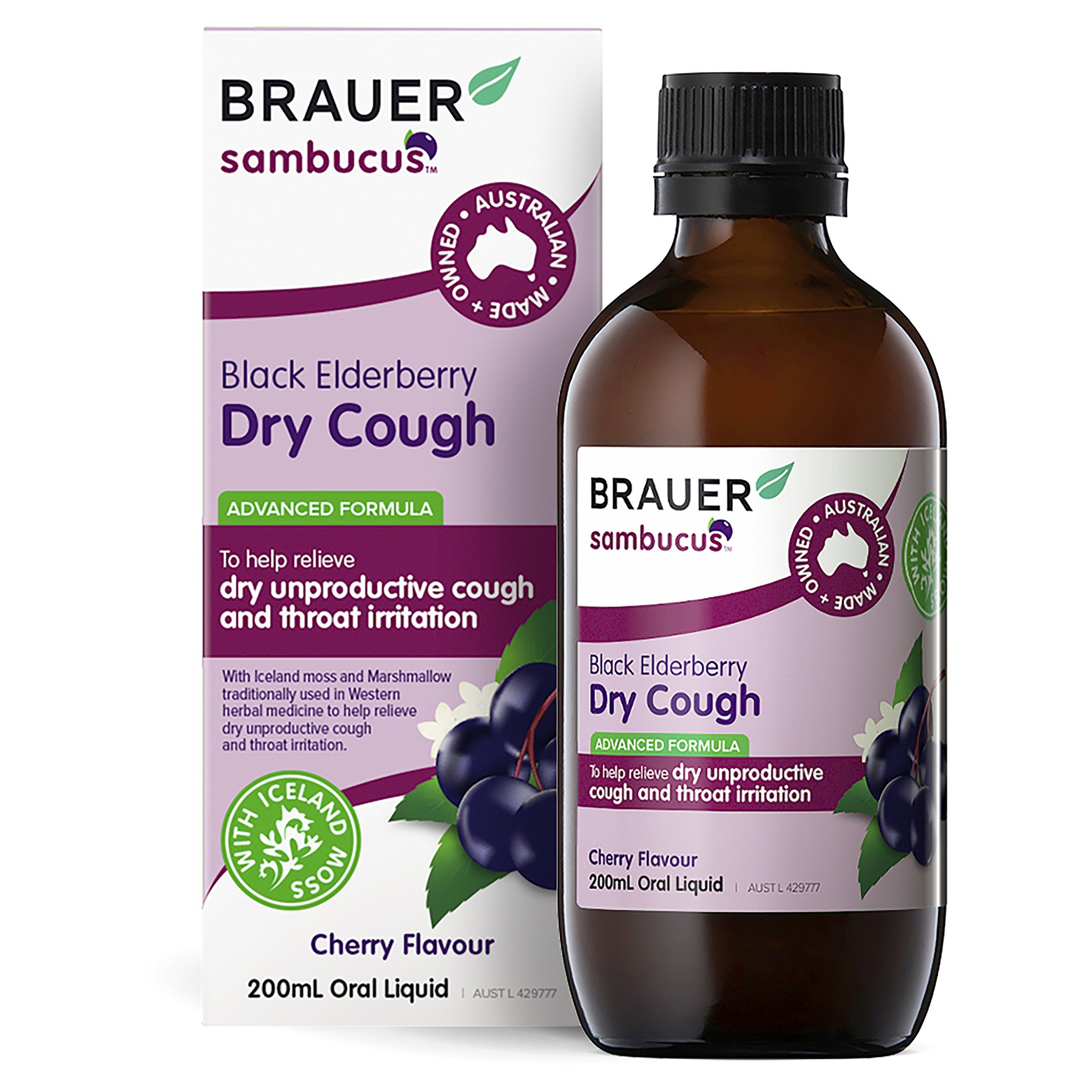 Brauer Black Elderberry Adult Dry Cough 200ml - Image 5