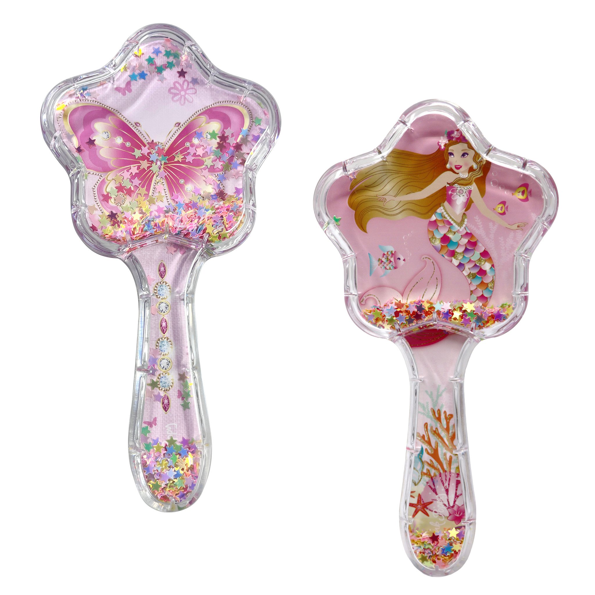Pink Poppy Holographic Glitter Hairbrush Assorted 1 each - Image 1