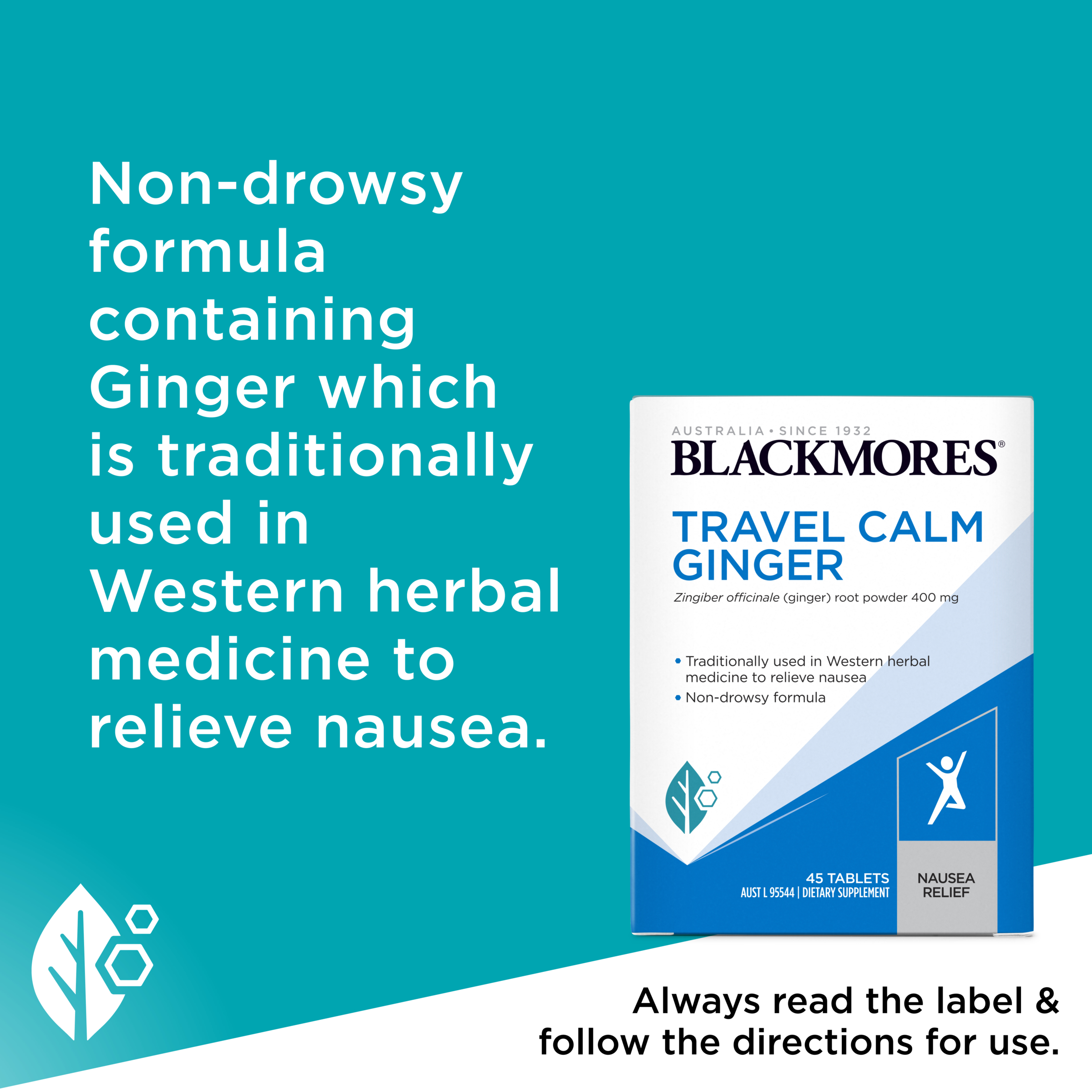 Blackmores Travel Calm Ginger 45 tablets - Image 5