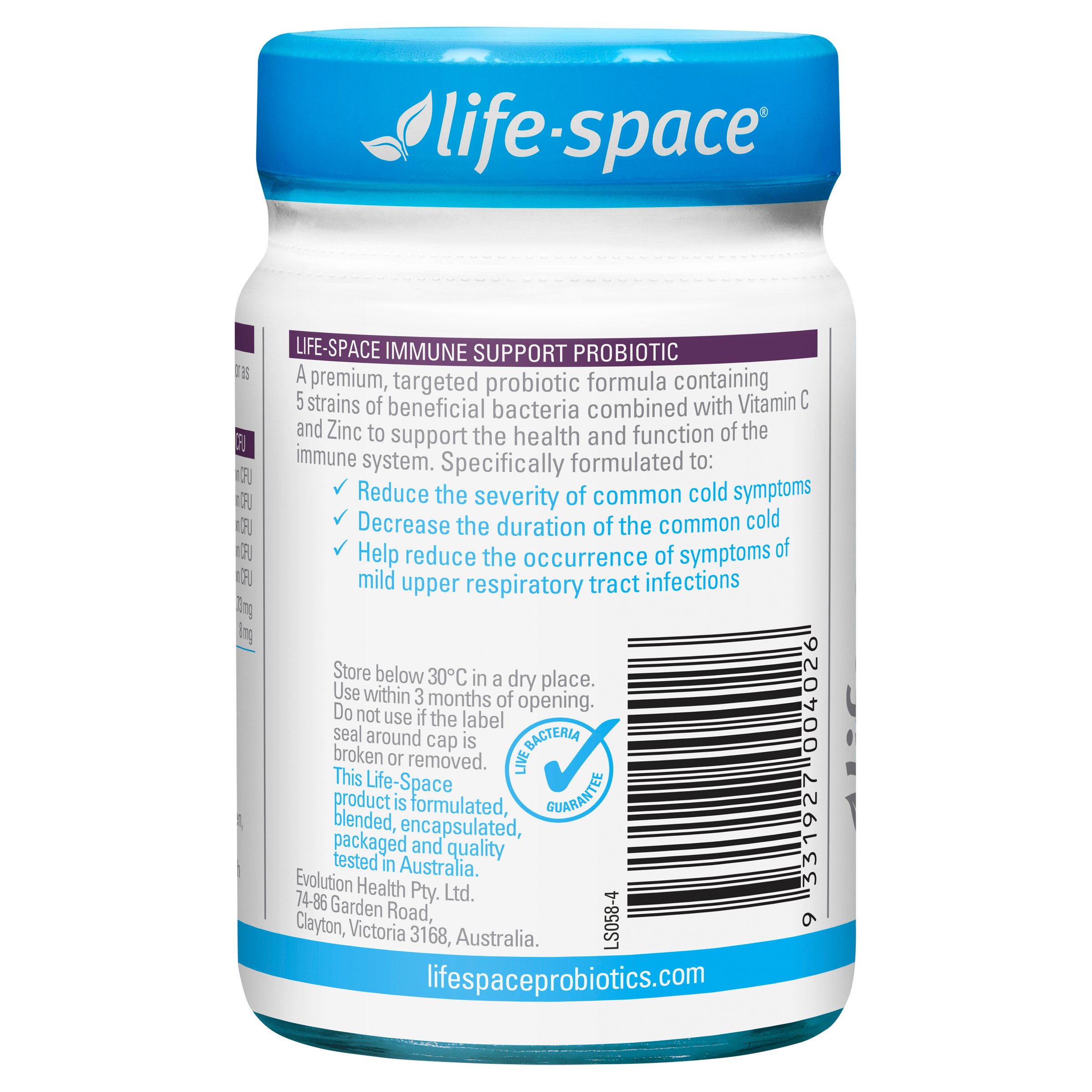 Life-Space Immune Support Probiotic 60 Capsules - Image 2