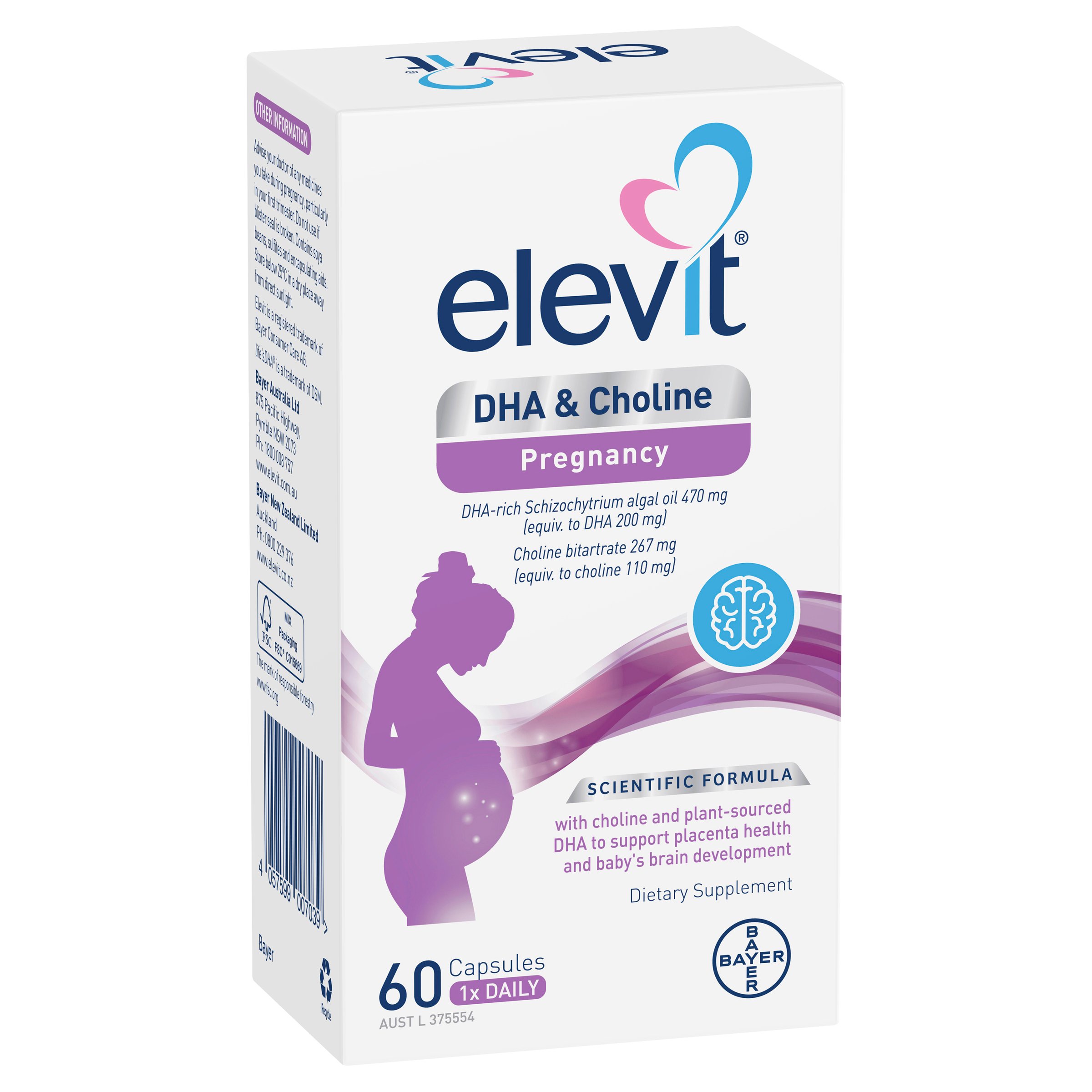 Elevit DHA & Choline For Pregnancy 60 capsules - Image 8