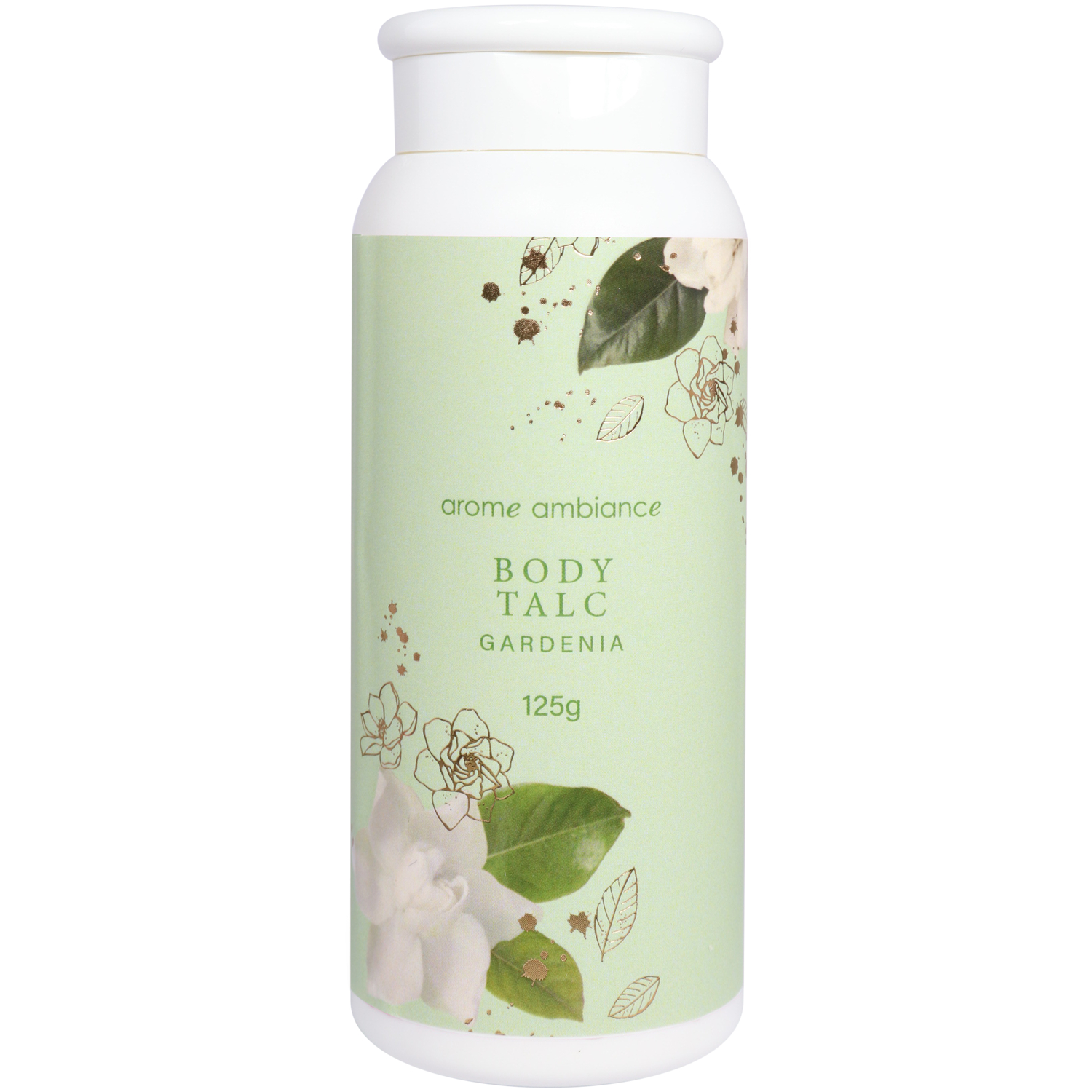 Arome Ambiance Floral Glimmer Boxed Body Talc Gardenia 125g - Image 2