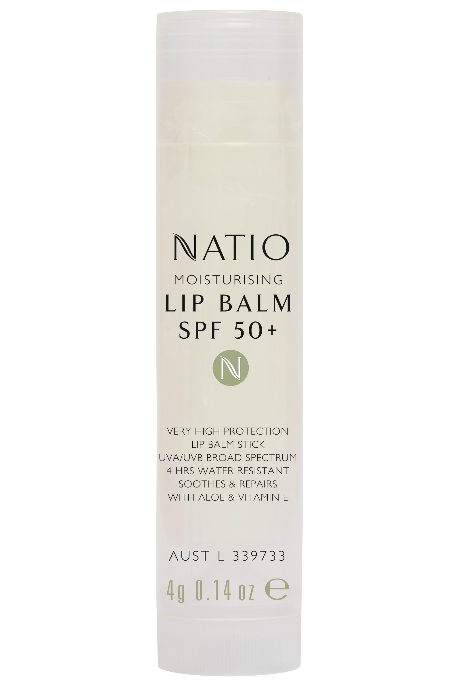 Natio Moisturising Lip Balm SPF 50+ - 4g - Image 1