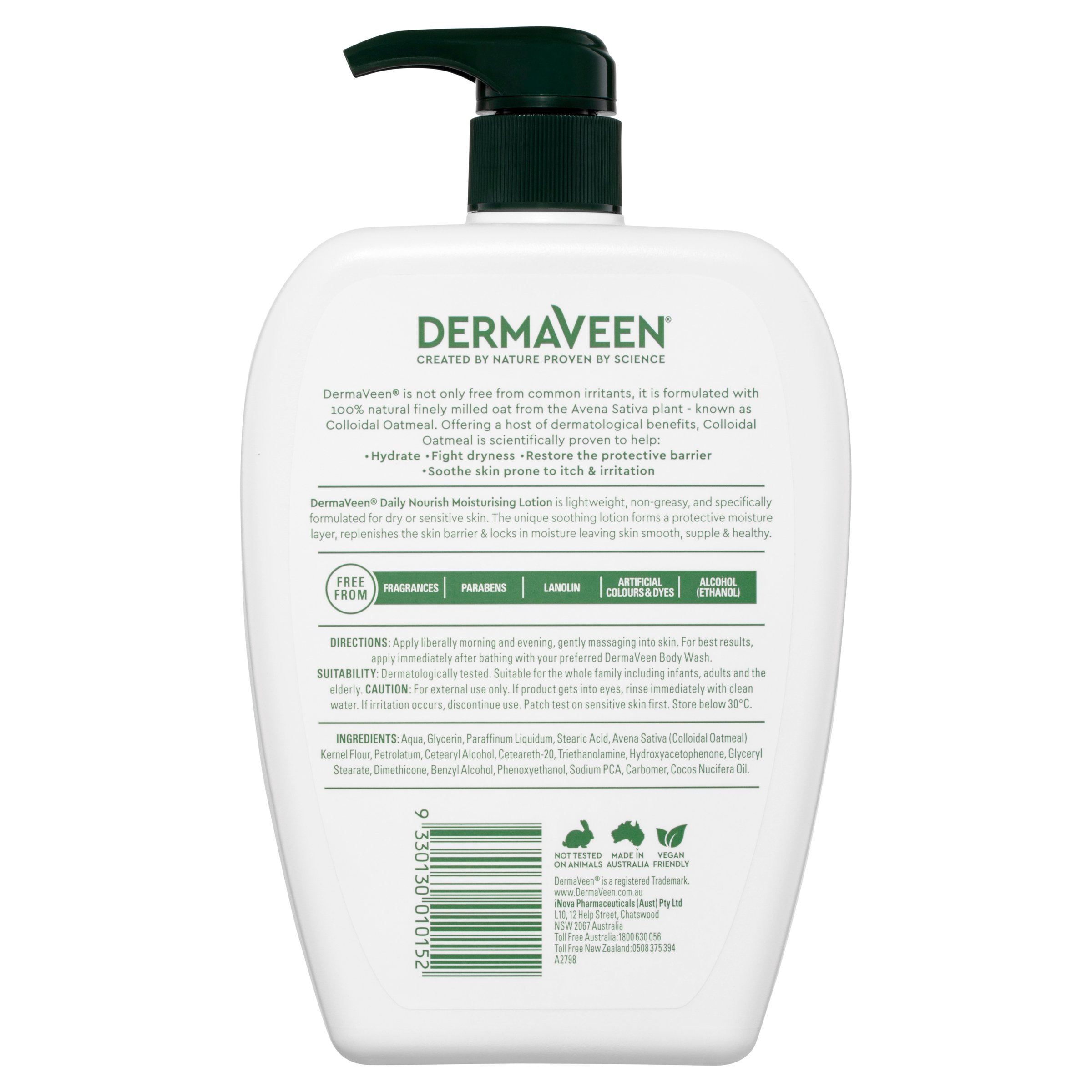 DermaVeen Daily Nourish Moisturising Lotion 1 litre - Image 2
