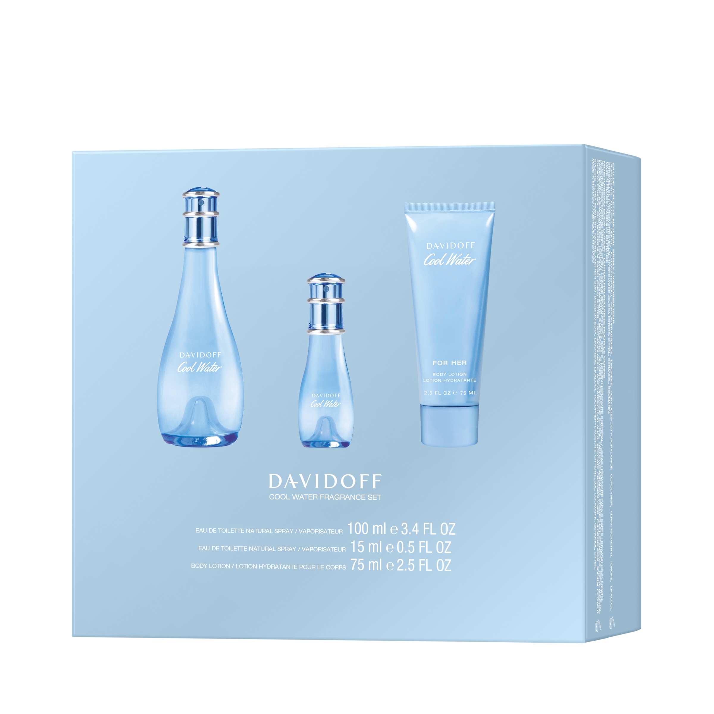 Davidoff Cool Water Woman EDT 100ml Gift Set 3 piece - Image 3