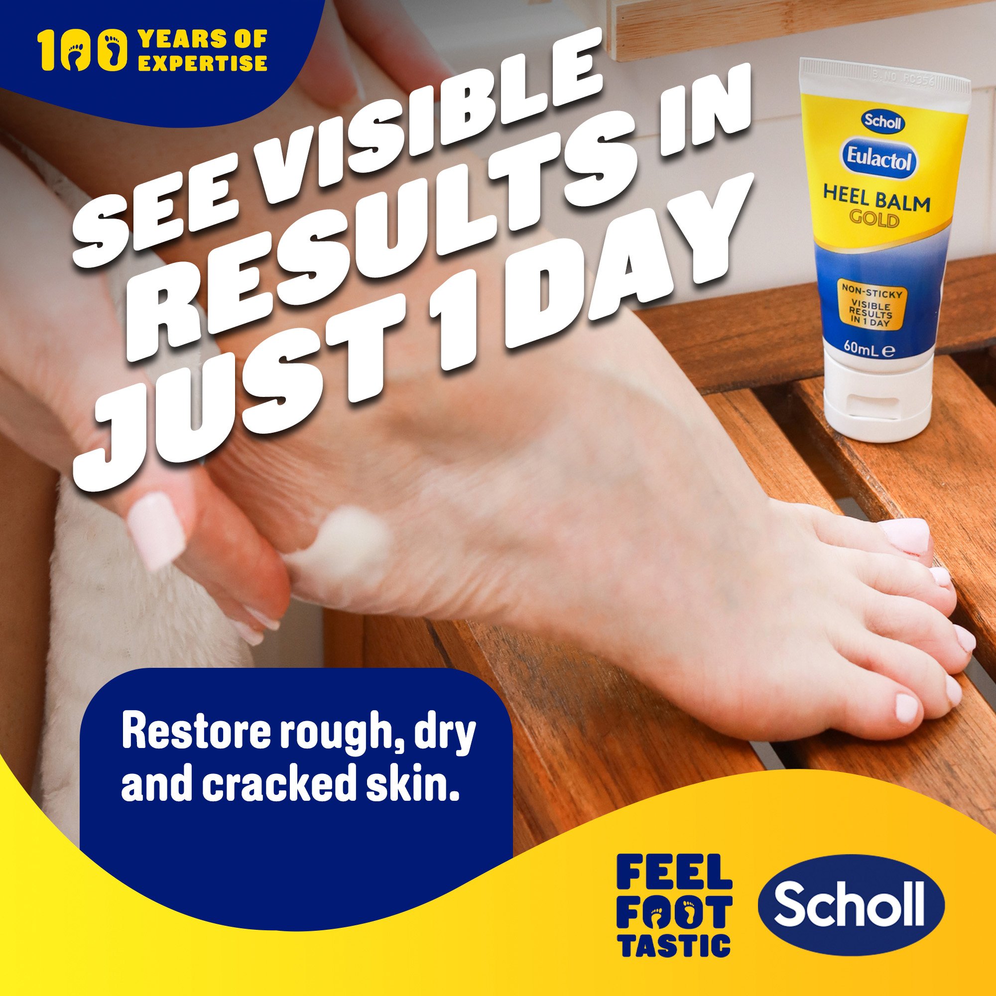 Scholl Eulactol Heel Balm Gold 60ml - Image 10