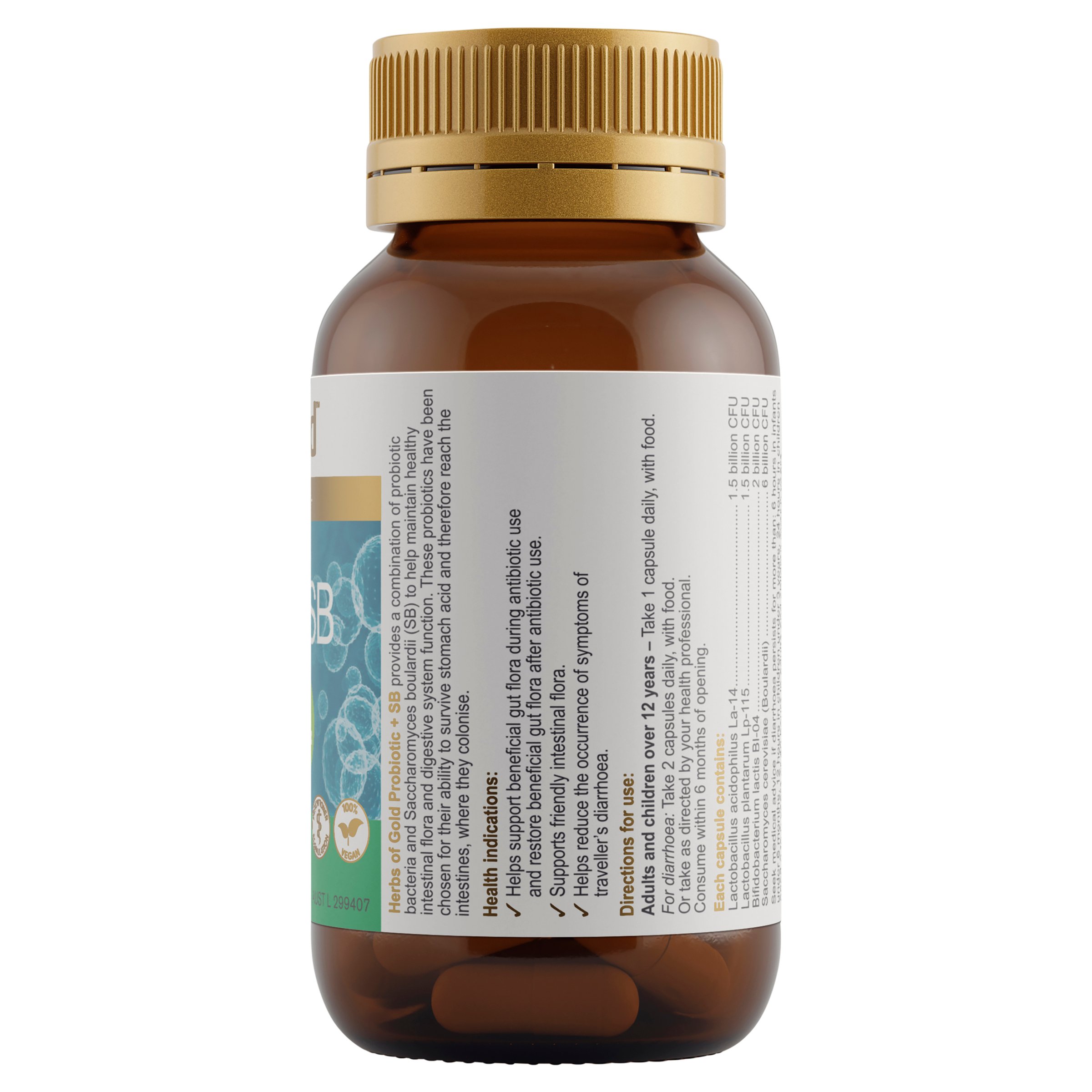 Herbs of Gold Probiotic + SB 60 capsules - Image 2