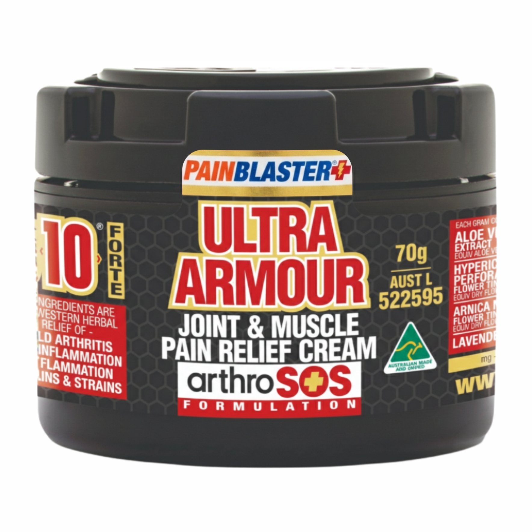 Pain Blaster Ultra Armour Joint & Muscle Pain Relief Cream PHYS10 by Athelite 70g