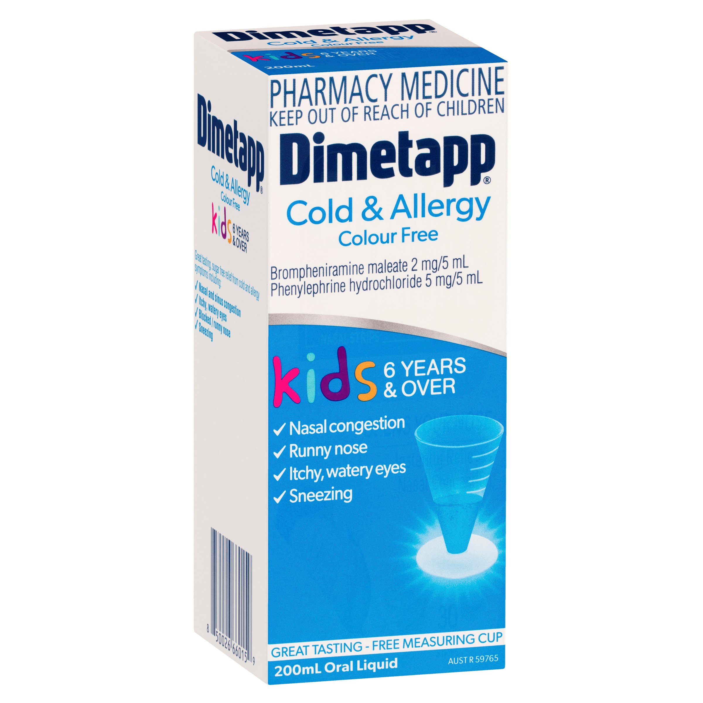 Cold & Allergy Kids 6yrs+ Colour Free 200mL - Image 6