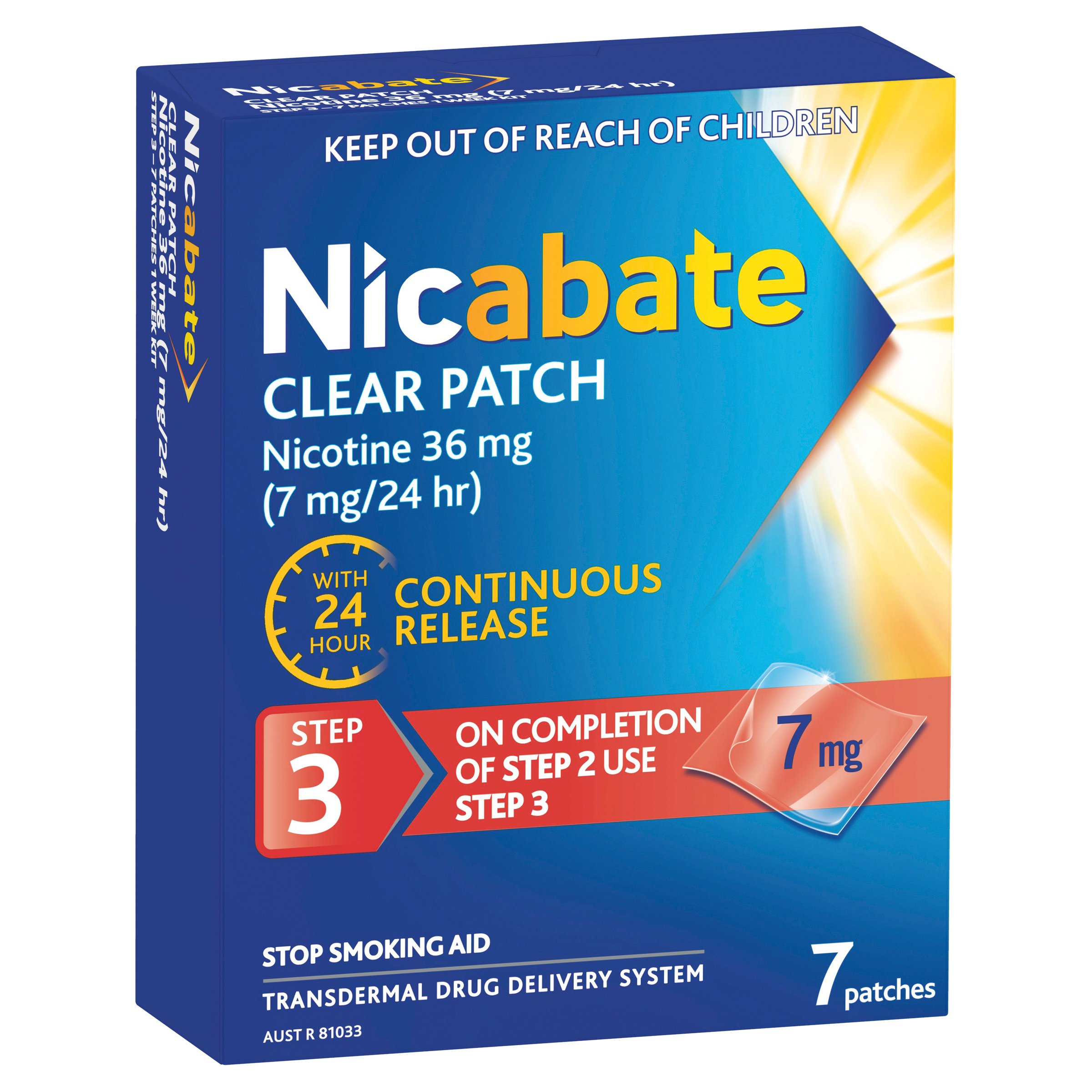 Nicabate Clear Patch 7mg Step 3 - 7 patches - Image 7