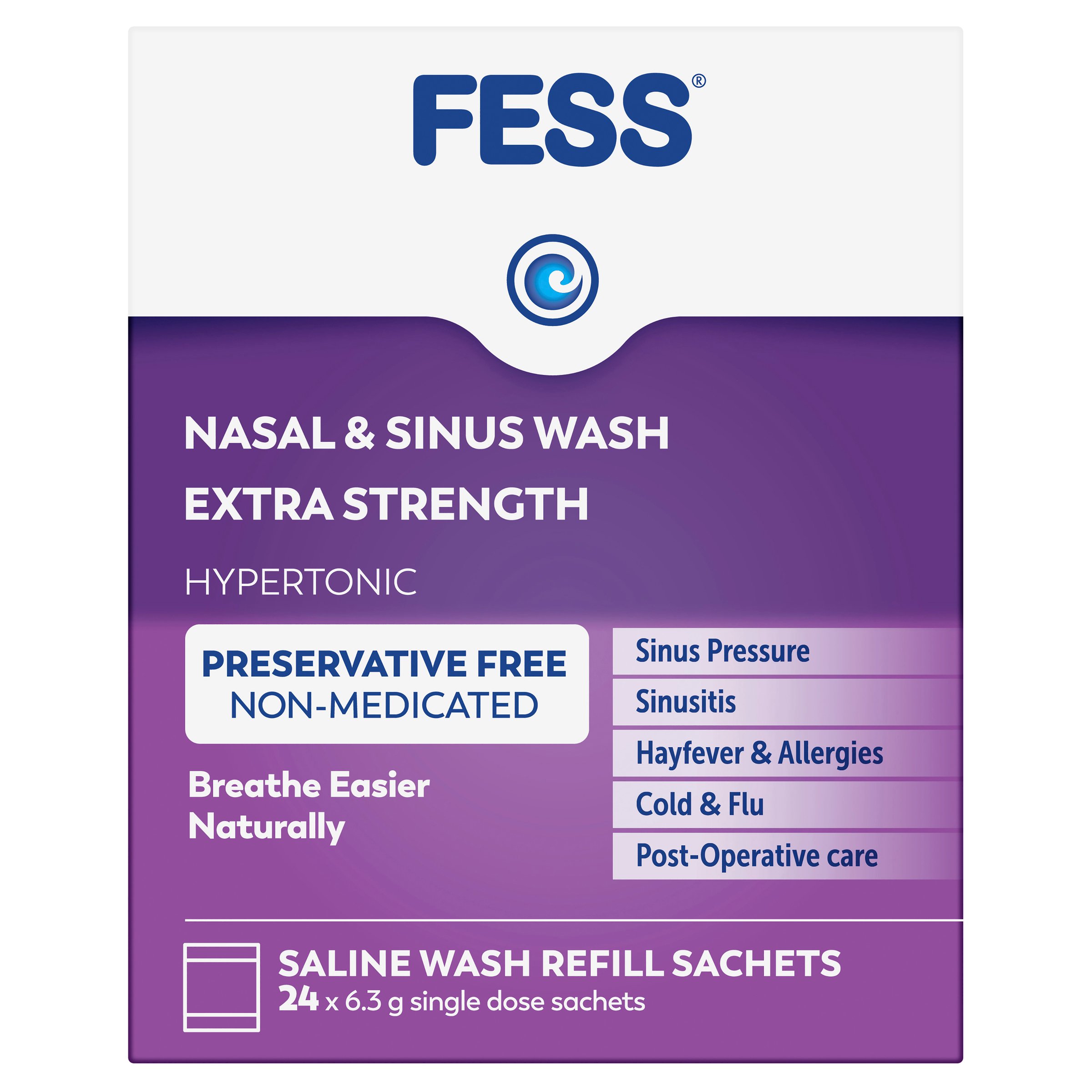 Fess Nasal & Sinus Wash Extra Strength Refill 24 sachets - Image 12