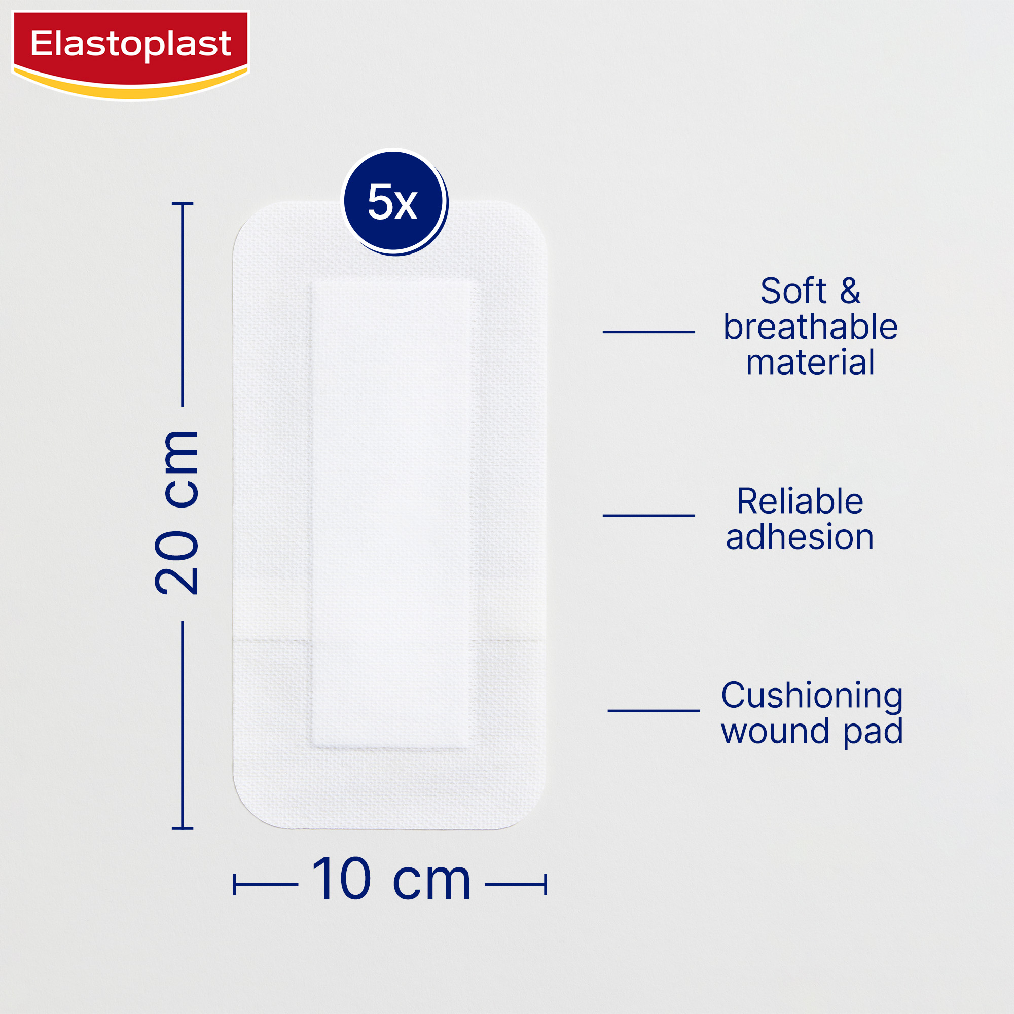 Elastoplast Sensitive 4XL Dressing 10cm X 20cm - 5 pack - Image 6