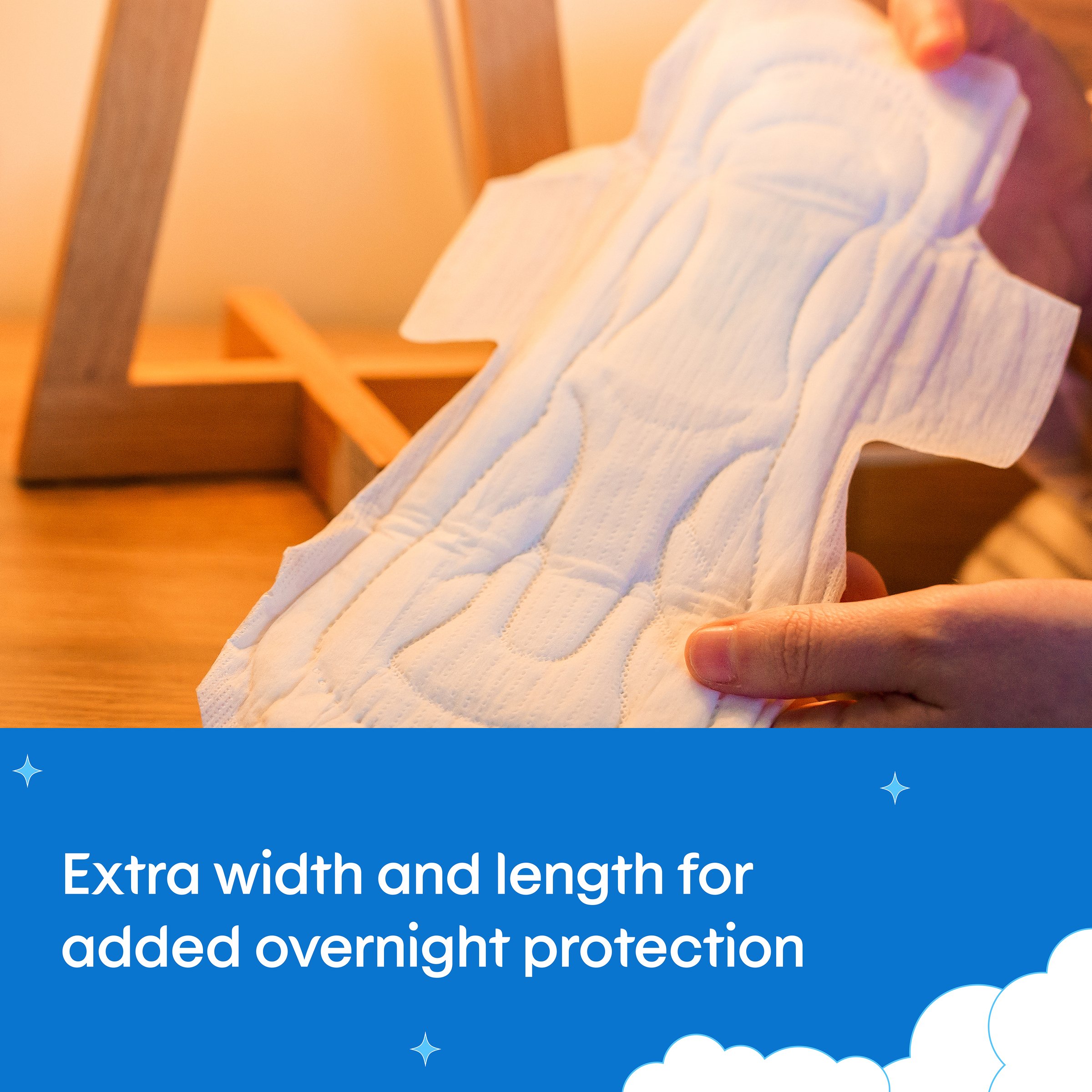 U By Kotex Pads Overnight Ultra Thin With Wings 10 pack - Image 6