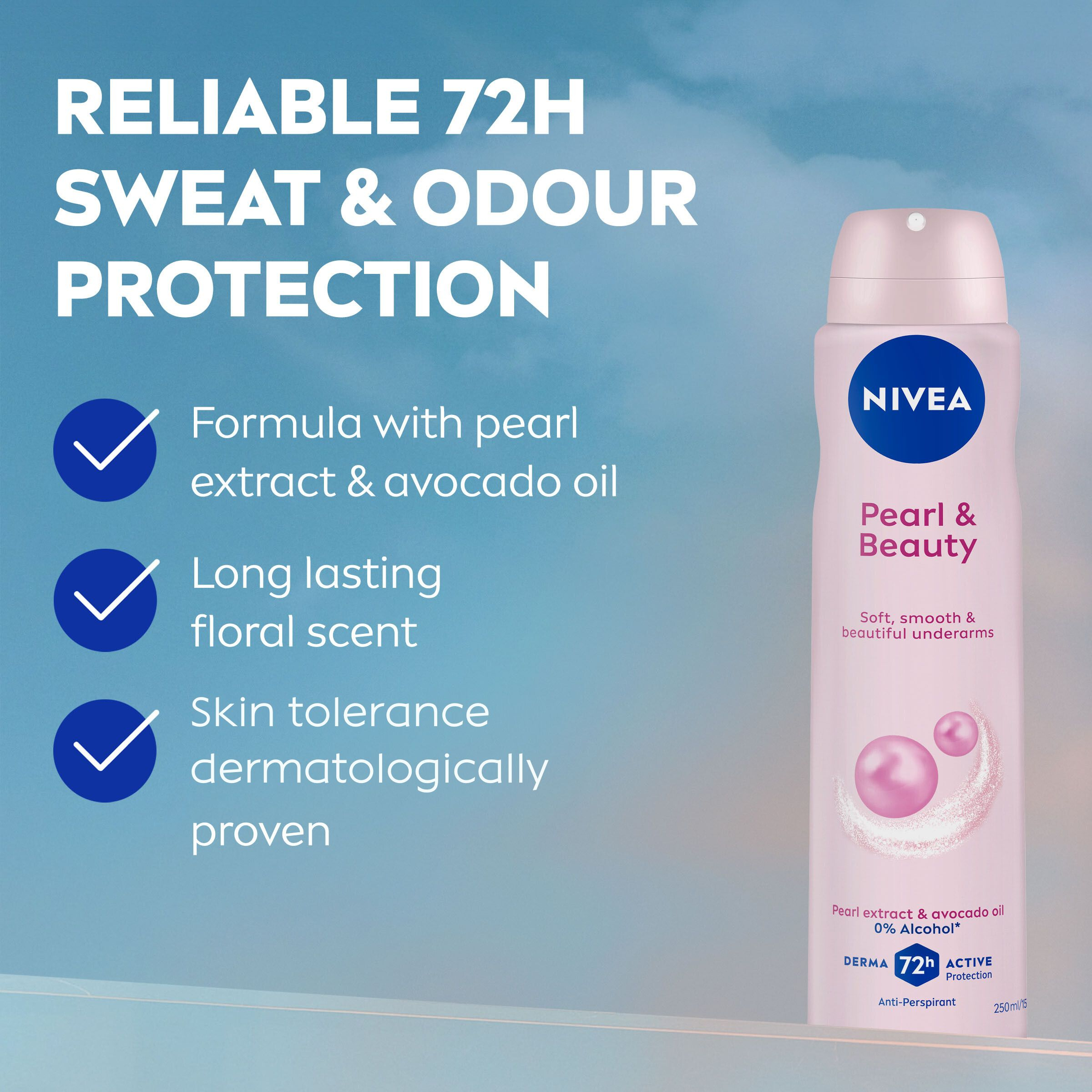 Nivea Deodorant Aerosol Pearl & Beauty 250ml - Image 5