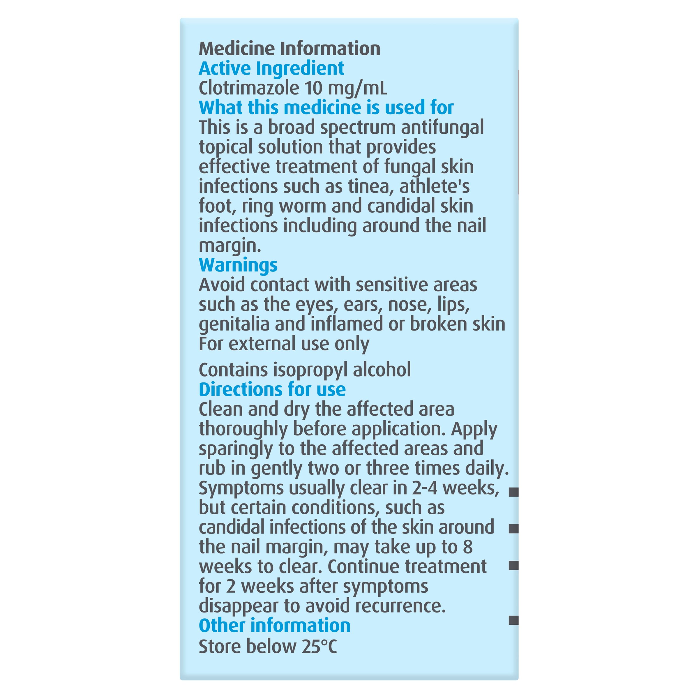 Canesten Anti-Fungal Topical Solution Broad Spectrum 1% - 20ml - Image 2