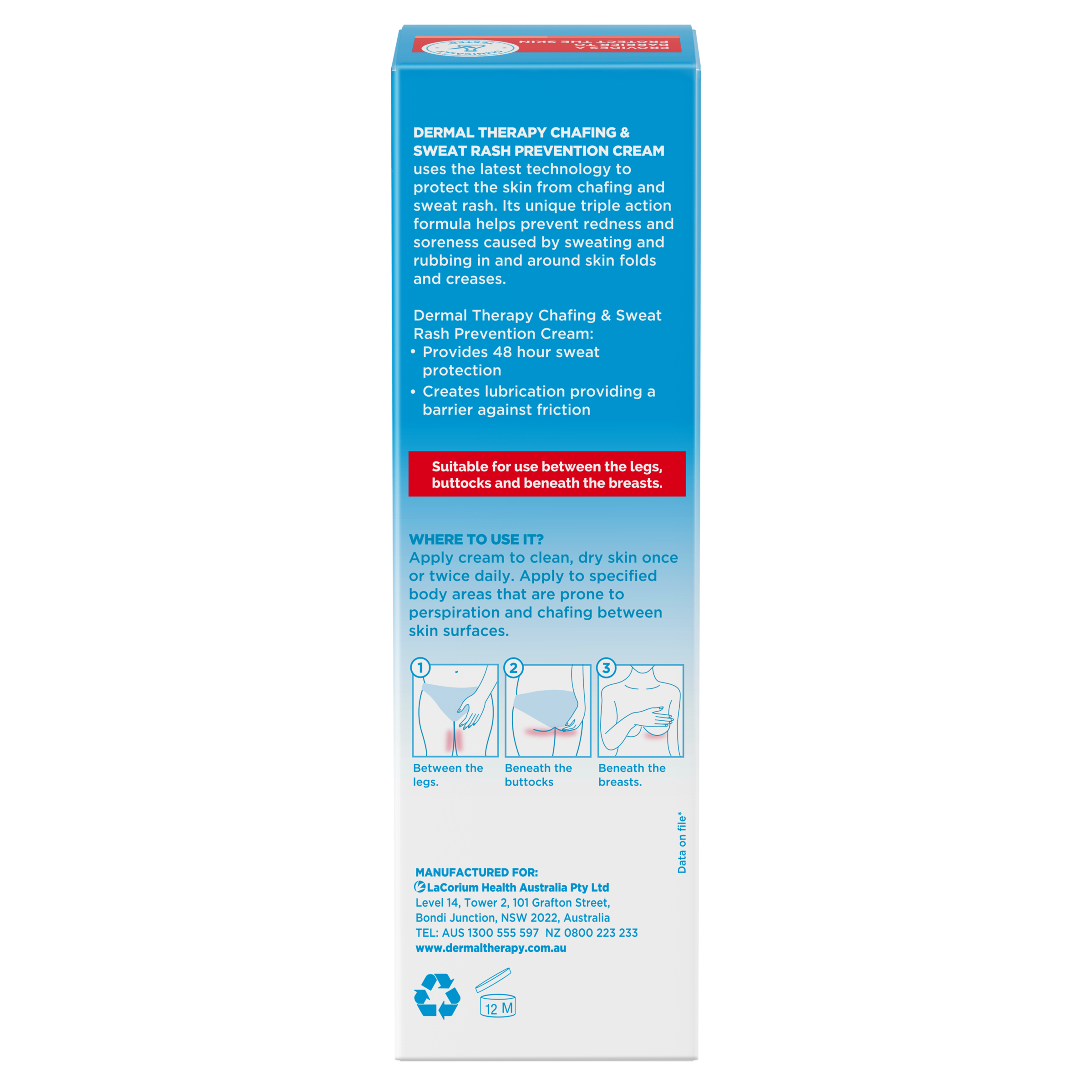 Dermal Therapy Chafing & Sweat Rash Cream 75g - Image 2