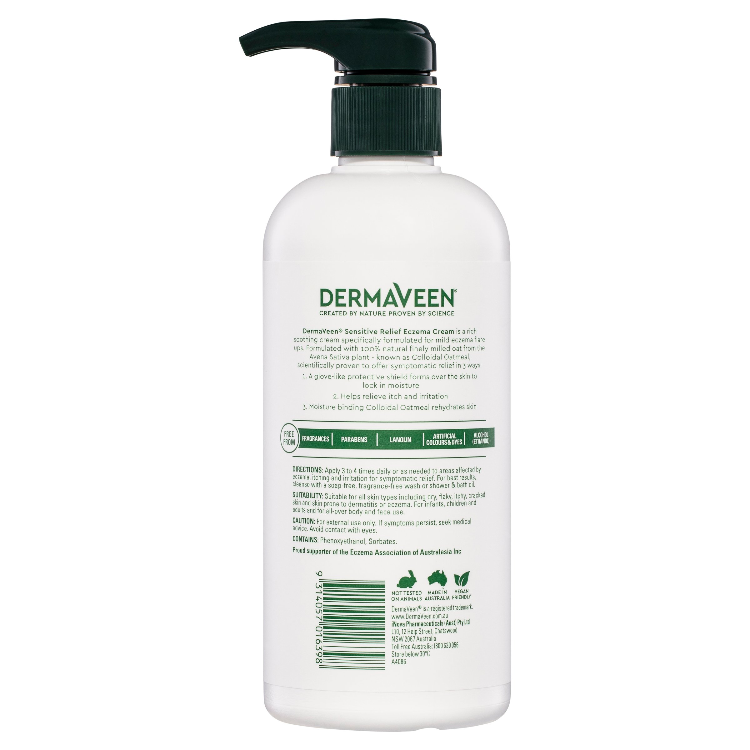 DermaVeen Sensitive Relief Eczema Cream 500ml - Image 2