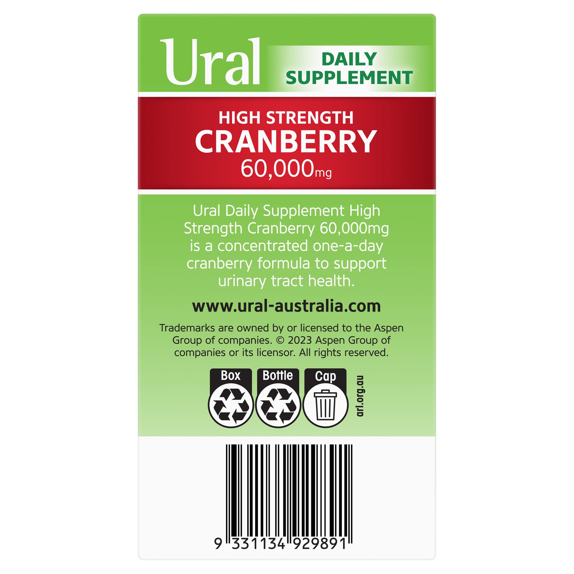 Ural High Strength Daily Cranberry 90 capsules - Image 2
