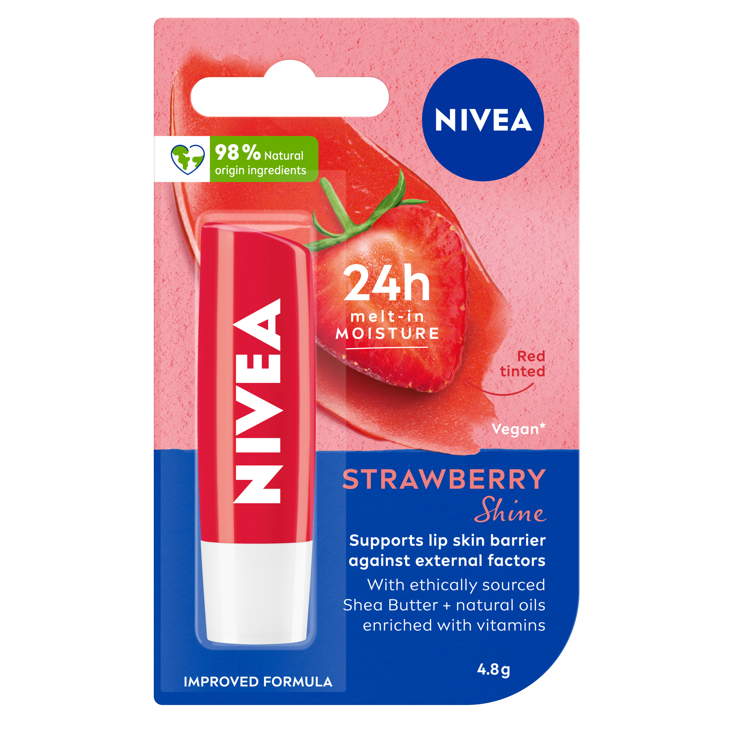 Nivea Lip Care Fruity Shine Strawberry 4.8g - Image 1