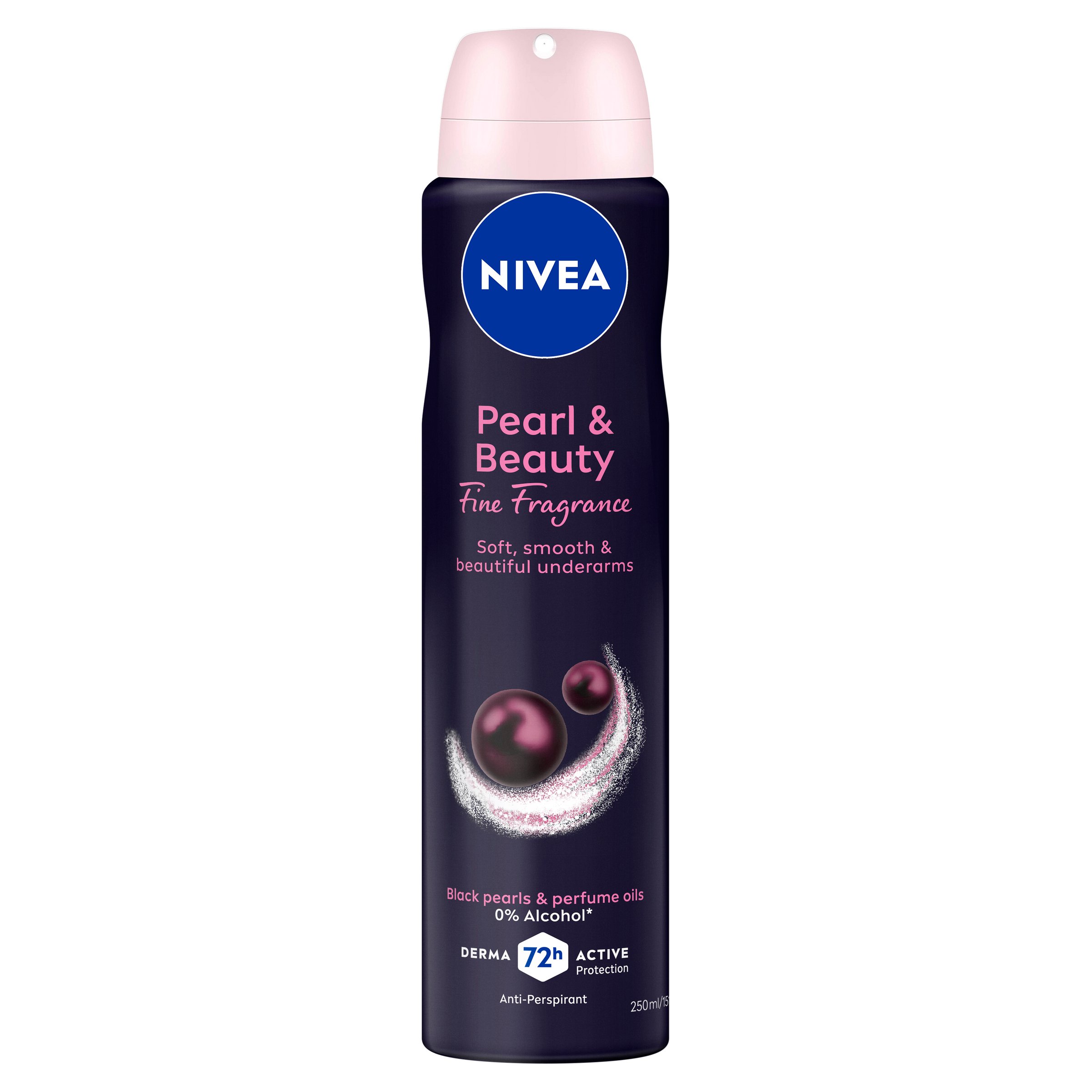 Nivea Deodorant Aerosol Black Pearls 250ml - Image 1
