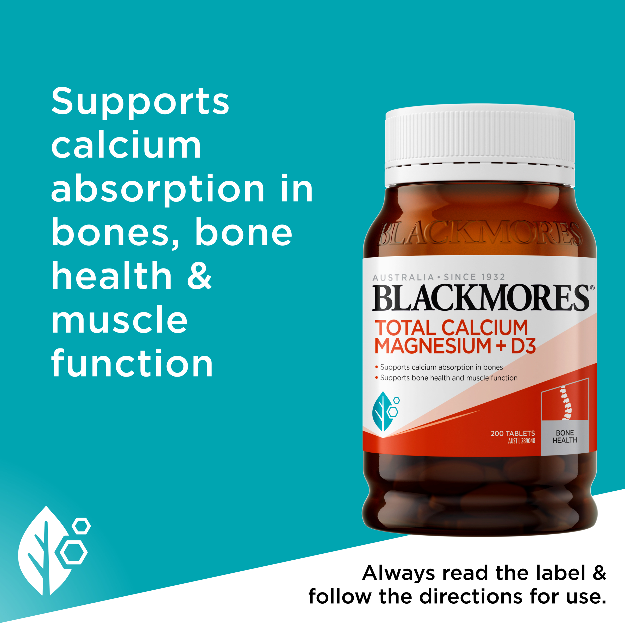 Blackmores Total Calcium + Magnesium + D3 - 200 tablets - Image 6