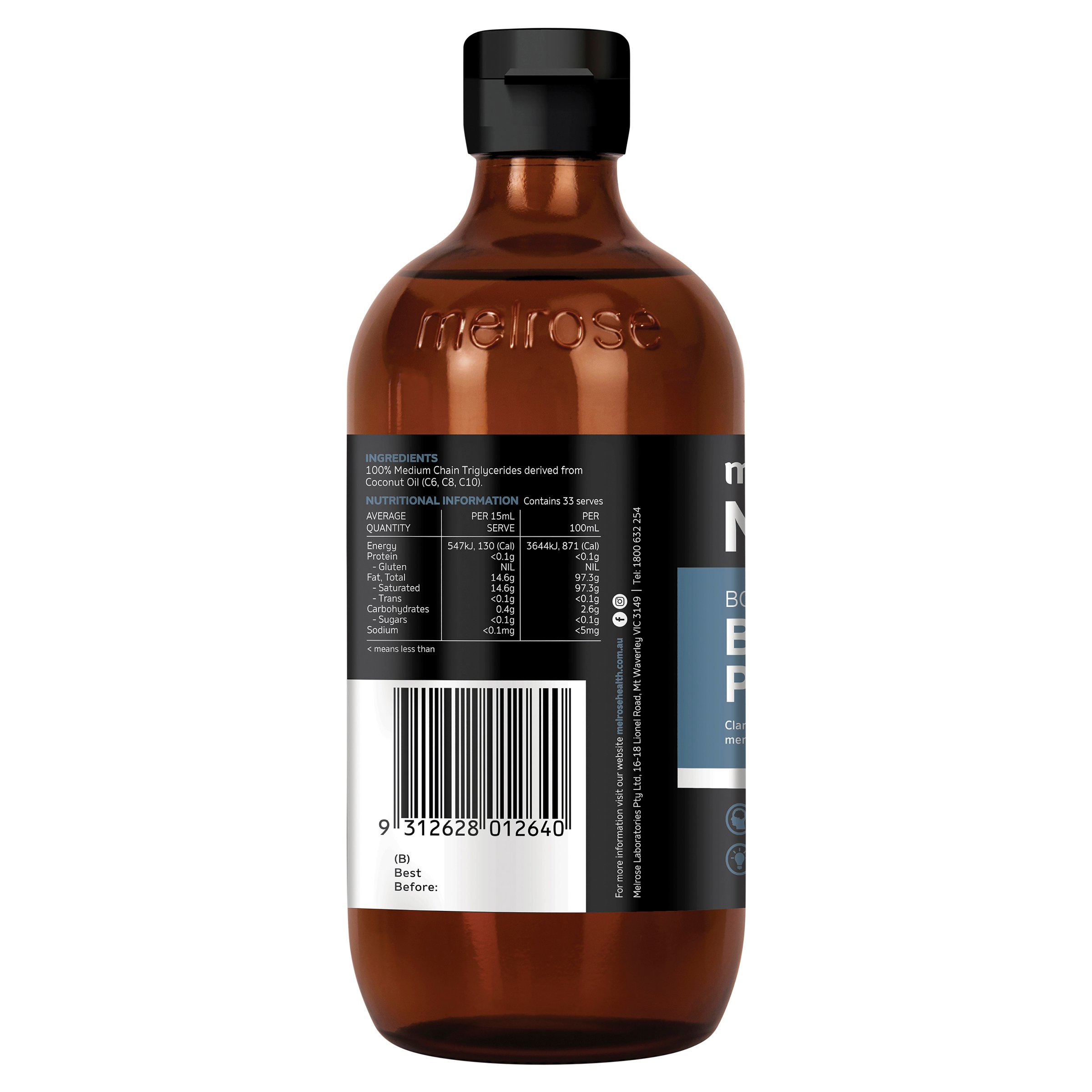 Melrose MCT Oil Brain Power 500ml - Image 2
