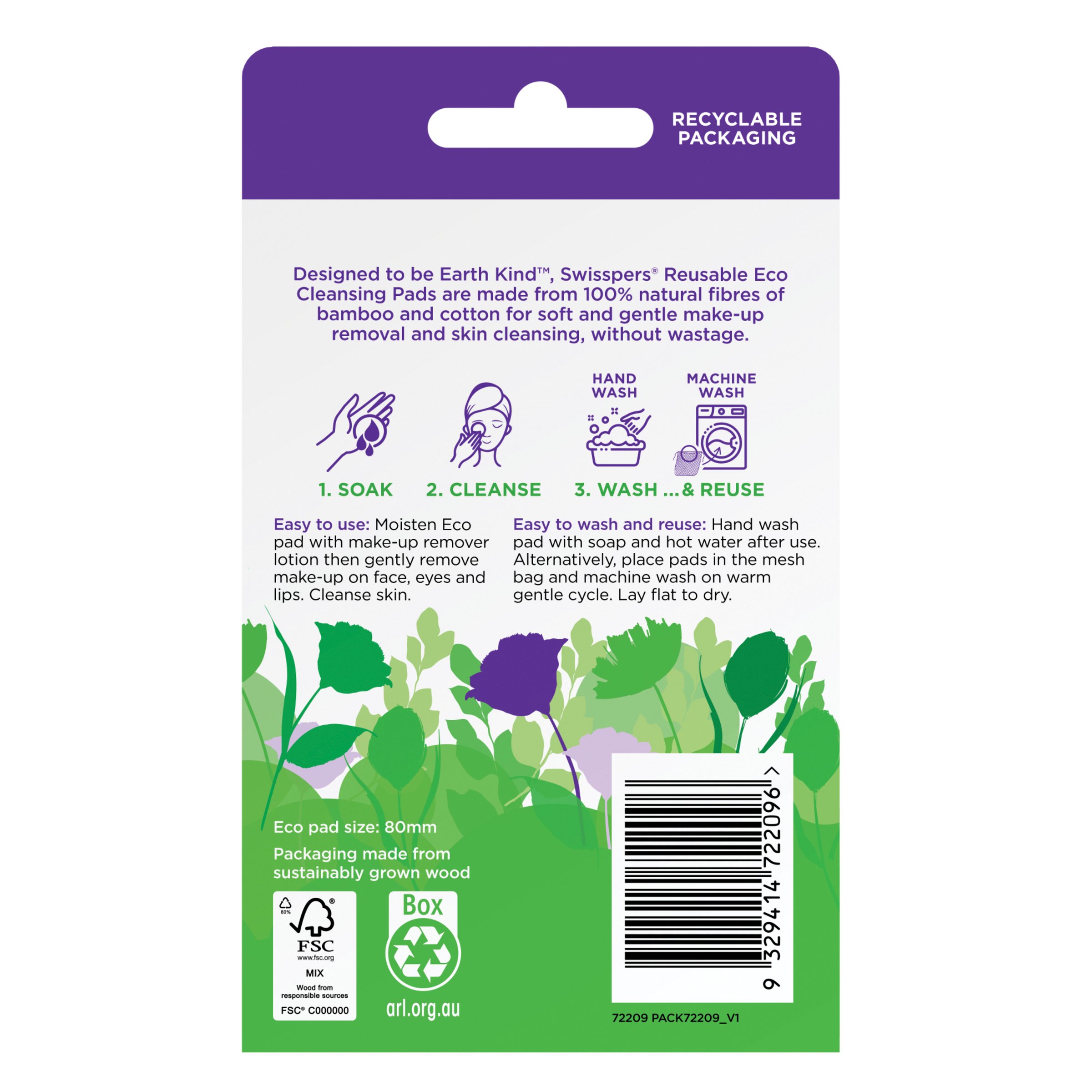 Swisspers Reusable Eco Cleansing Pads 4 pack - Image 2