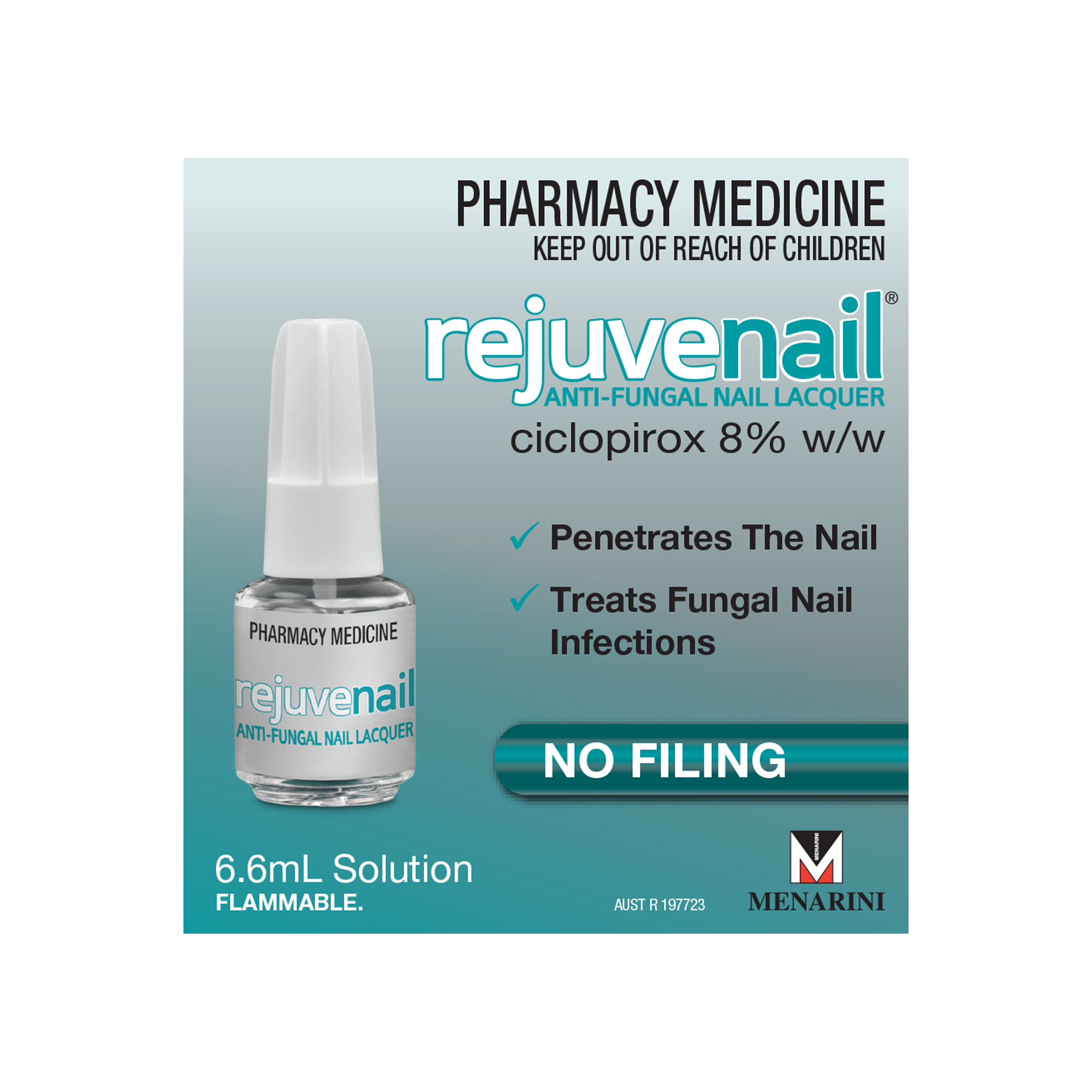 Rejuvenail Anti-Fungal Nail Lacquer 6.6ml - Image 1