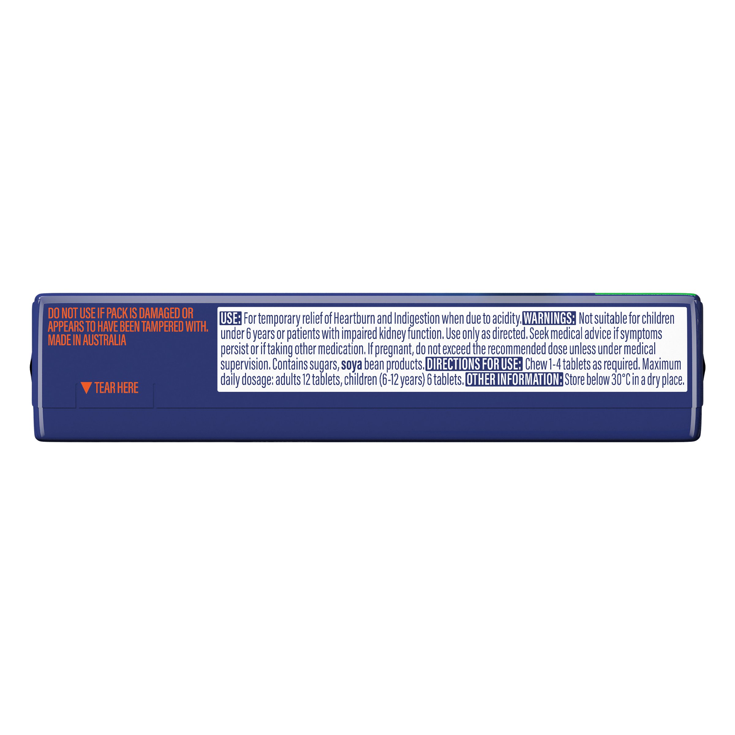 Quick-Eze Heartburn & Indigestion Relief Chewy Peppermint 8 tablets - Image 2