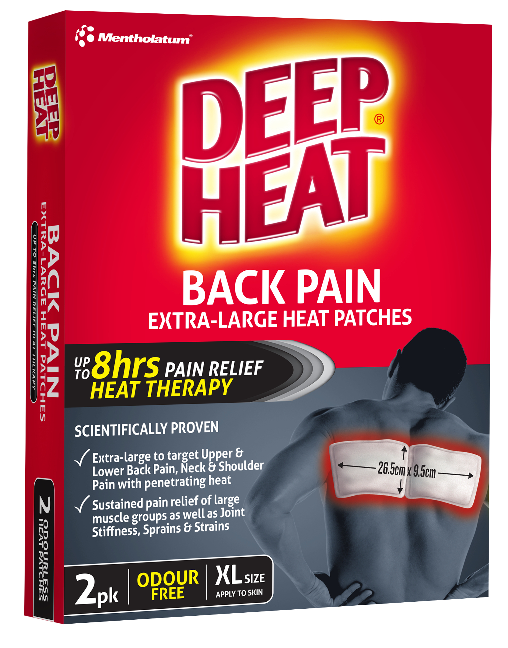 Deep Heat Back Pain Extra Large Patches 2 pack