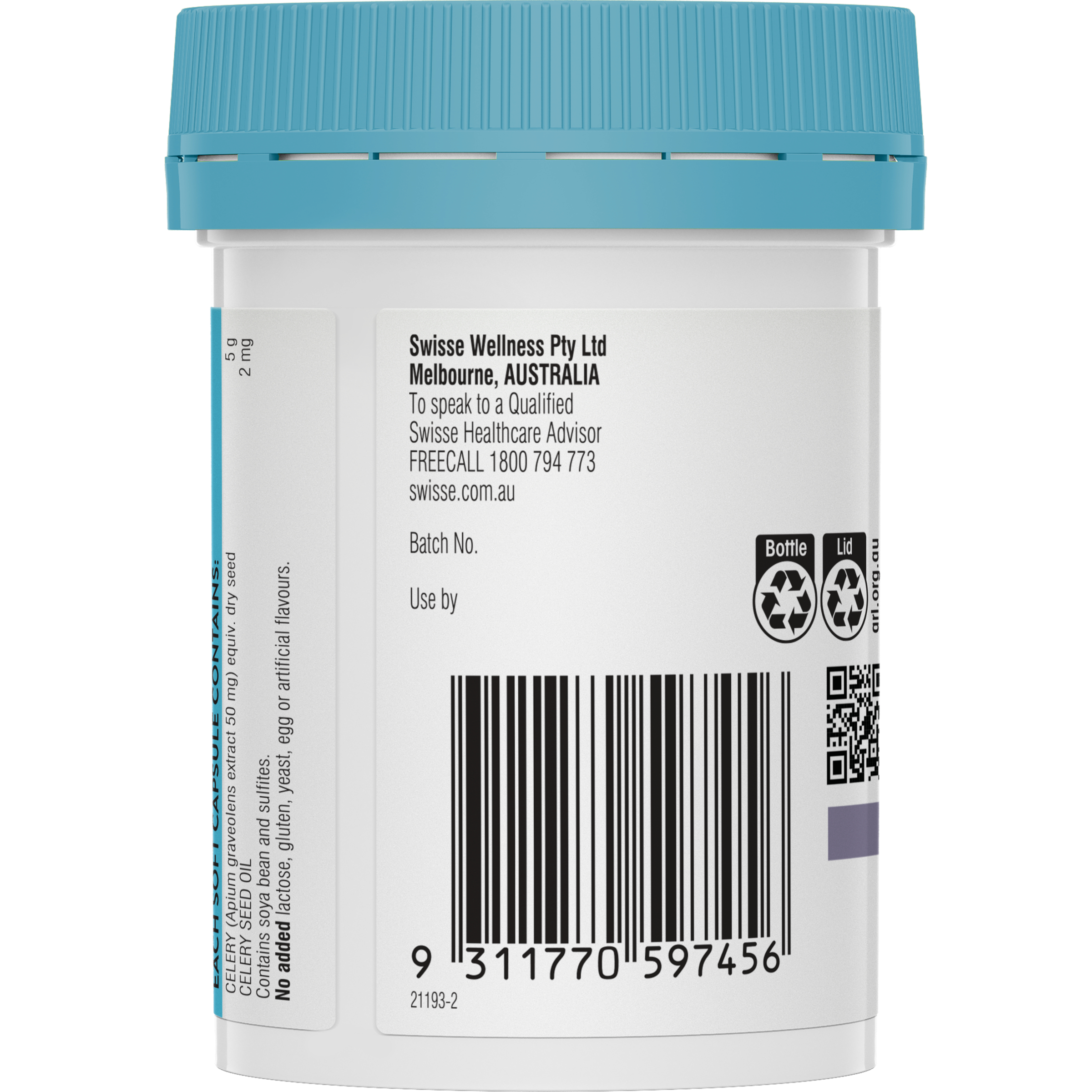 Swisse Ultiboost High Strength Celery 50 capsules - Image 3