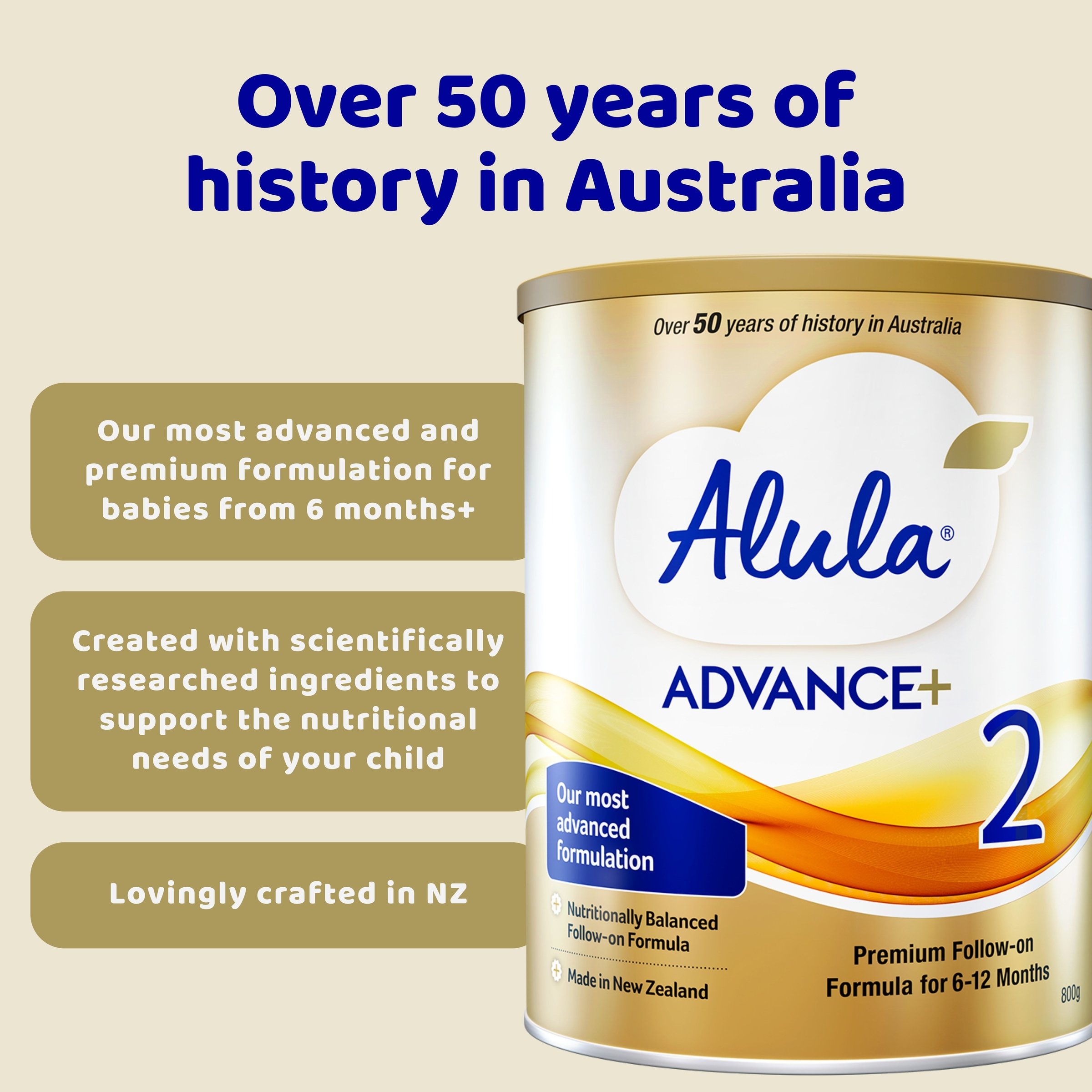Alula Advance+ Stage 2 Follow-On Formula 6-12 Months 800g - Image 4