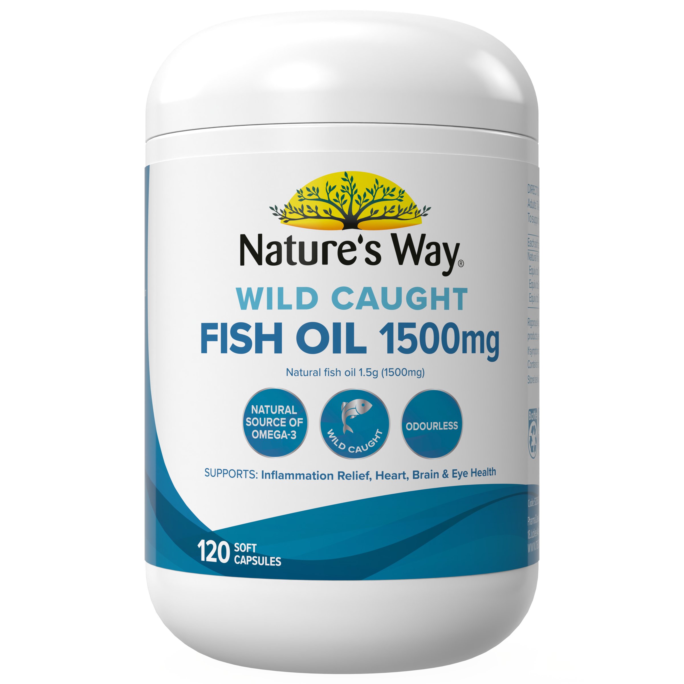 Nature's Way Wild Caught Fish Oil 1500mg - 120 capsules - Image 1