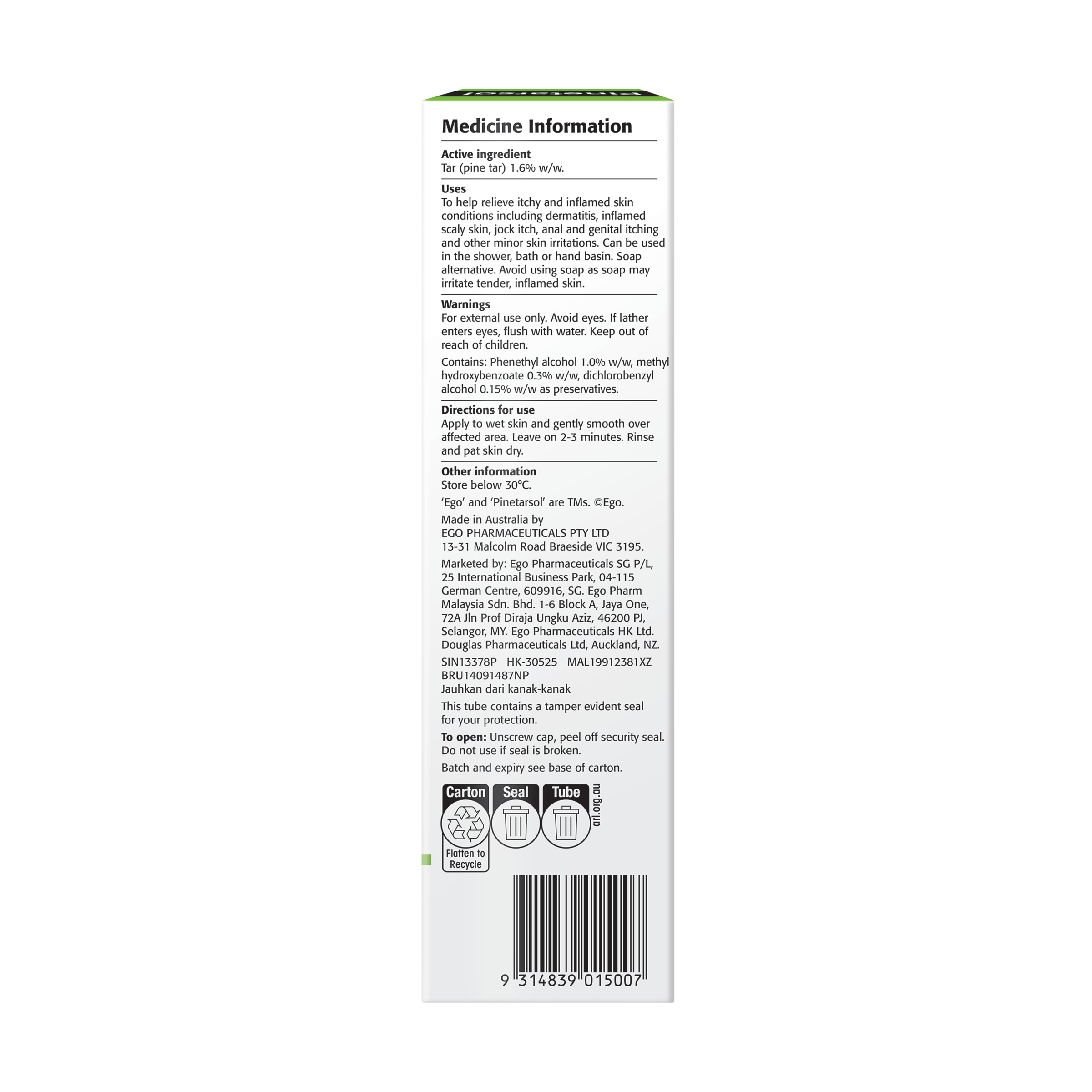 Ego Pinetarsol Gel 100g - Image 2