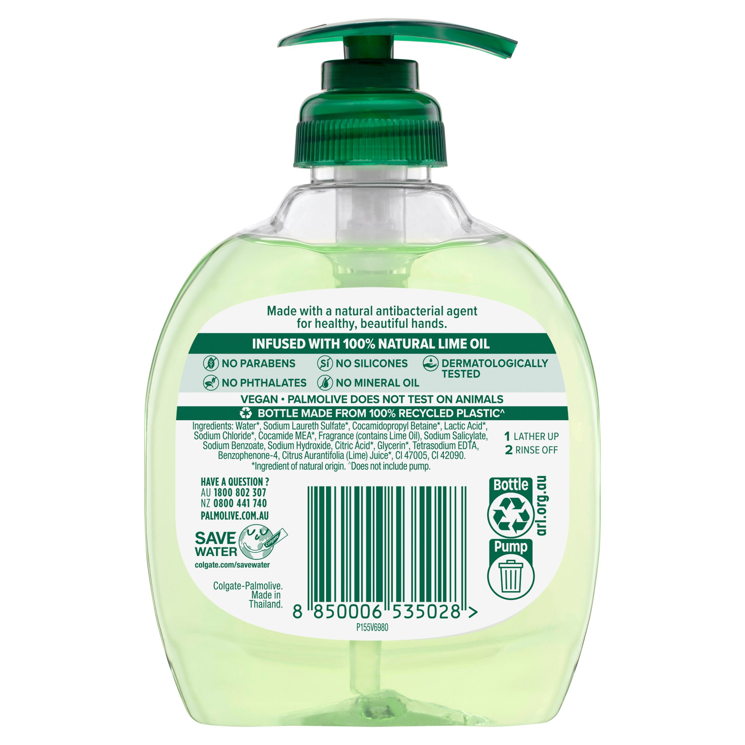Palmolive Softwash Antibacterial Lime Pump 250ml - Image 2