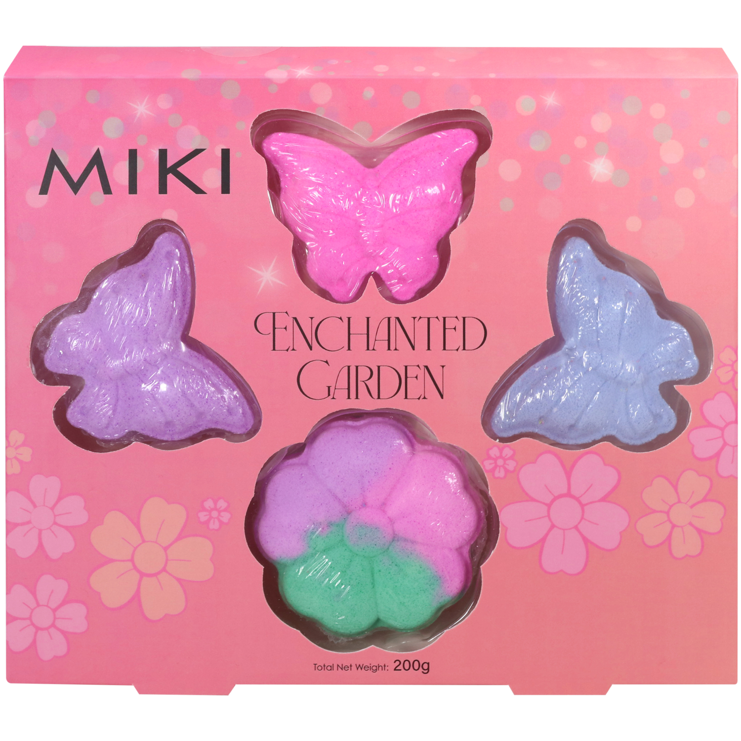 Miki Enchanted Garden Bath Bomb Set 4 piece