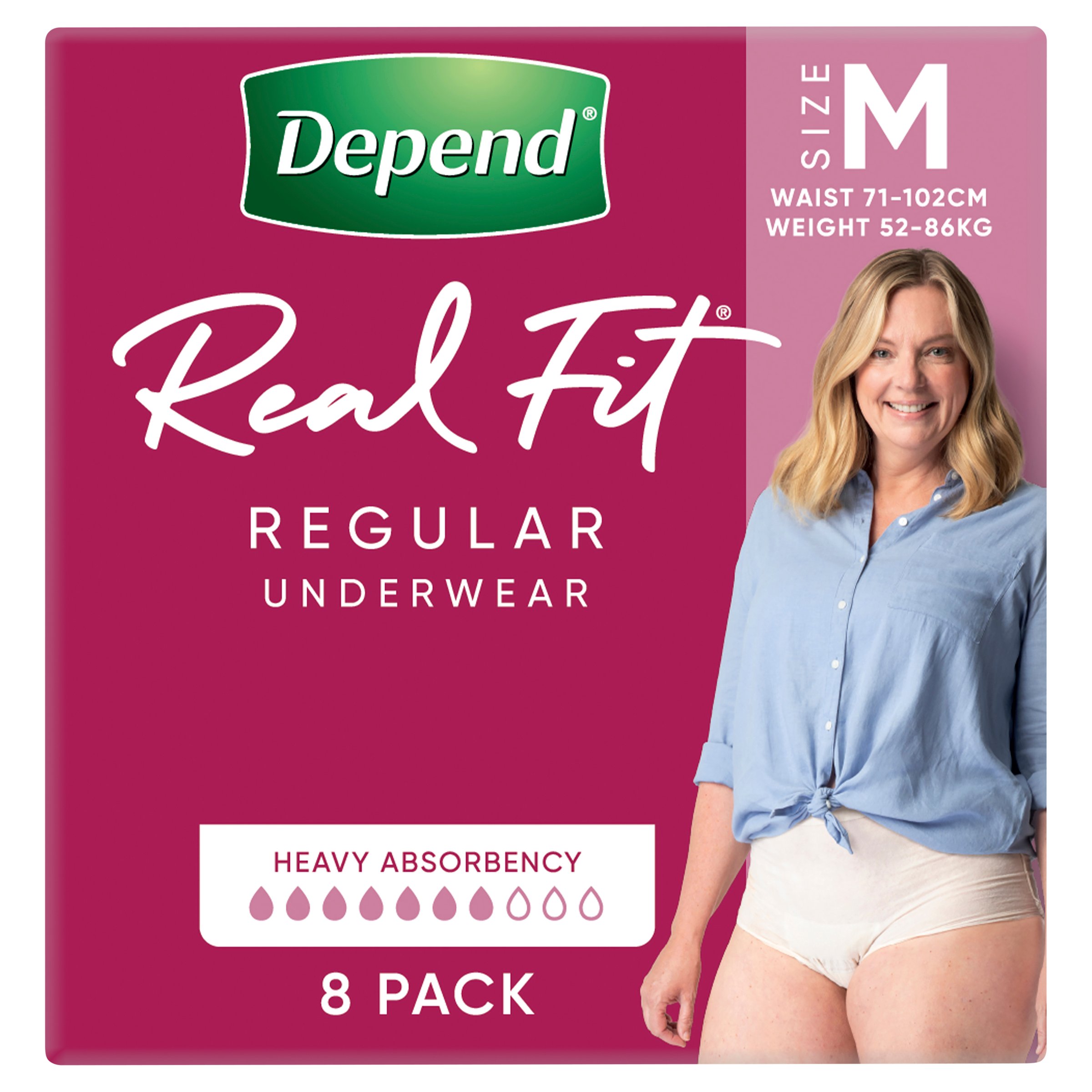 Depend Underwear RealFit Female Medium 8 pack - Image 10